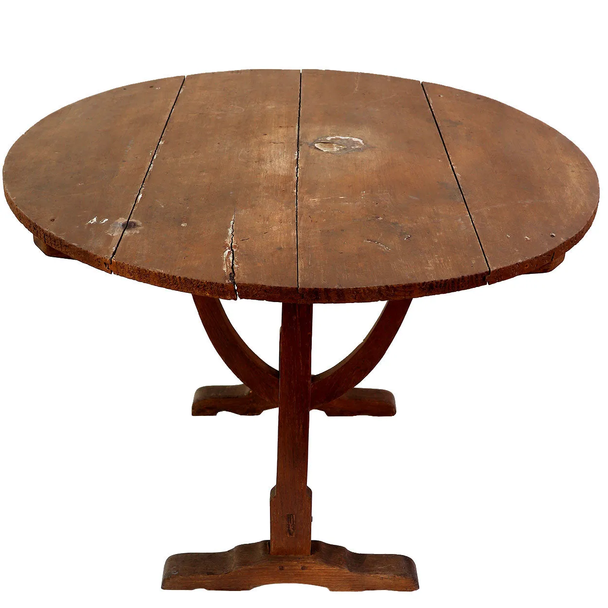 French Provincial Oak Wine Tasting Vendange Tilt-top Table