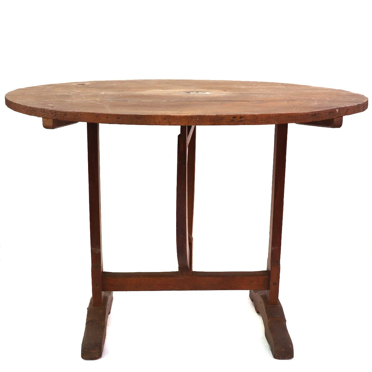 French Provincial Oak Wine Tasting Vendange Tilt-top Table