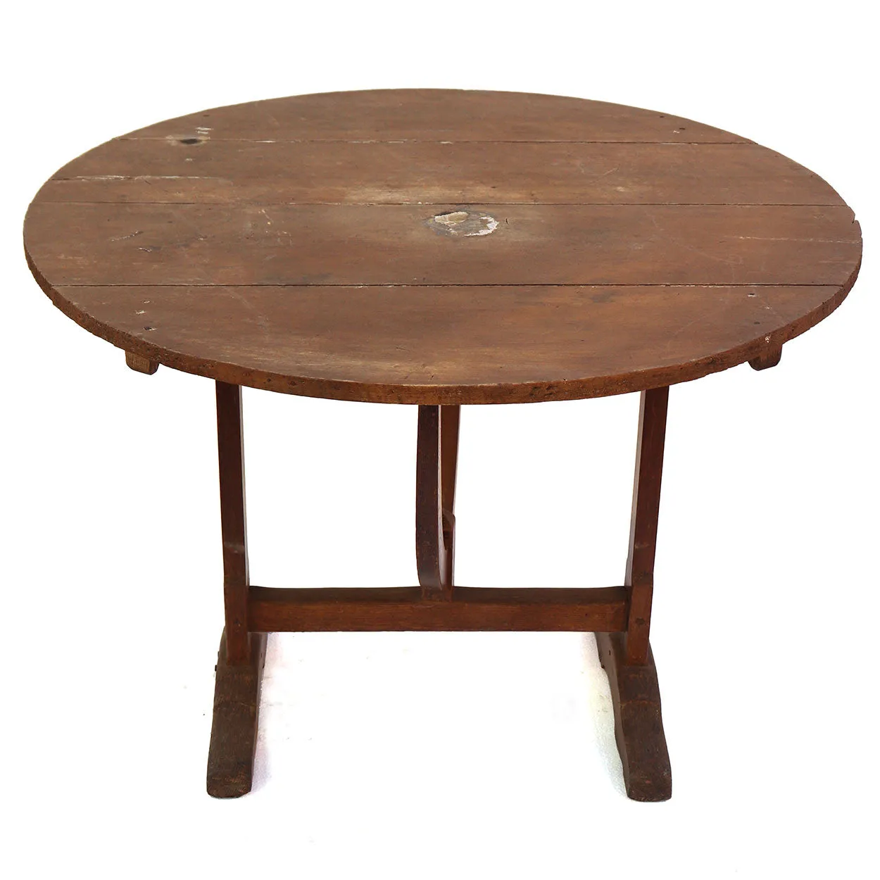 French Provincial Oak Wine Tasting Vendange Tilt-top Table