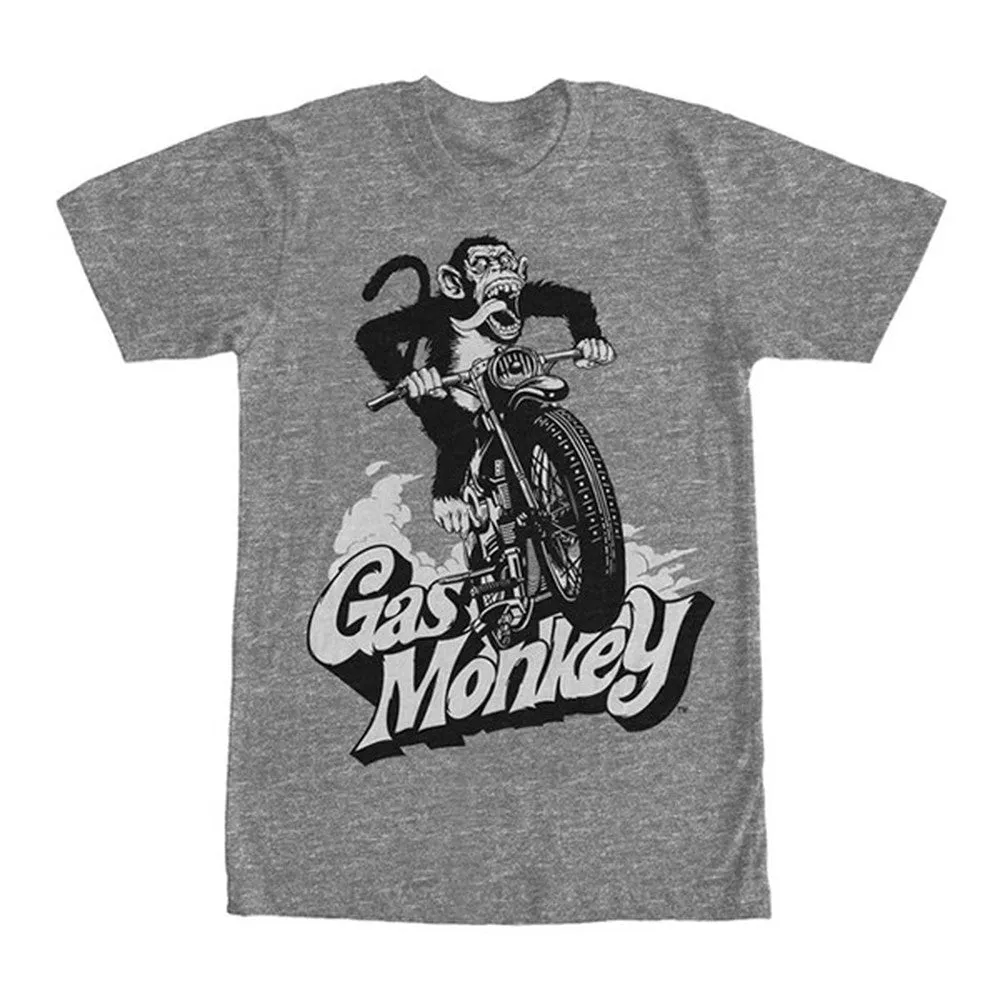 Gas Monkey Garage Speedin' Monkey Heather Gray Fast N Loud T-Shirt