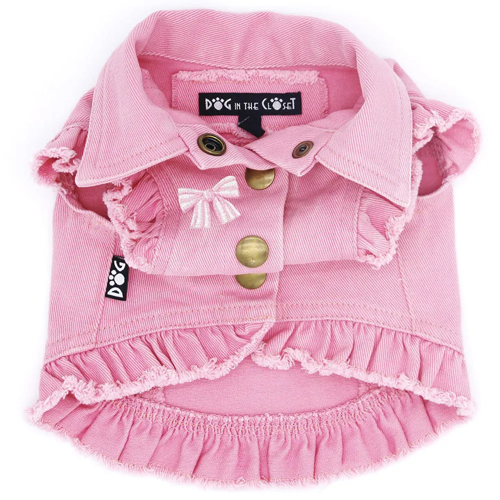 Girlfriends in Paris Denim Ruffle Dog Vest (FETCH Exclusive)