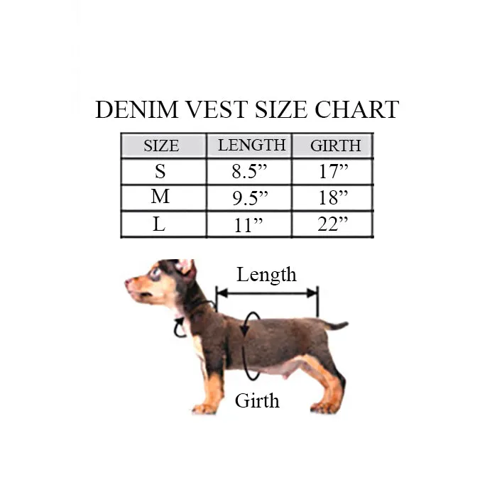 Girlfriends in Paris Denim Ruffle Dog Vest (FETCH Exclusive)