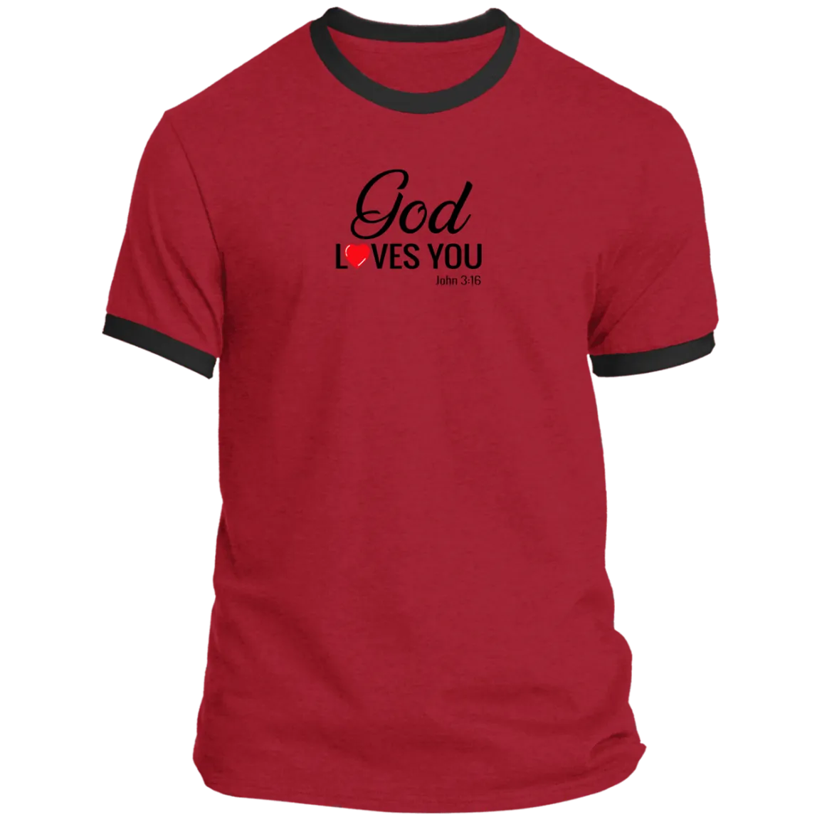 God Loves You Men’s Ringer Tee