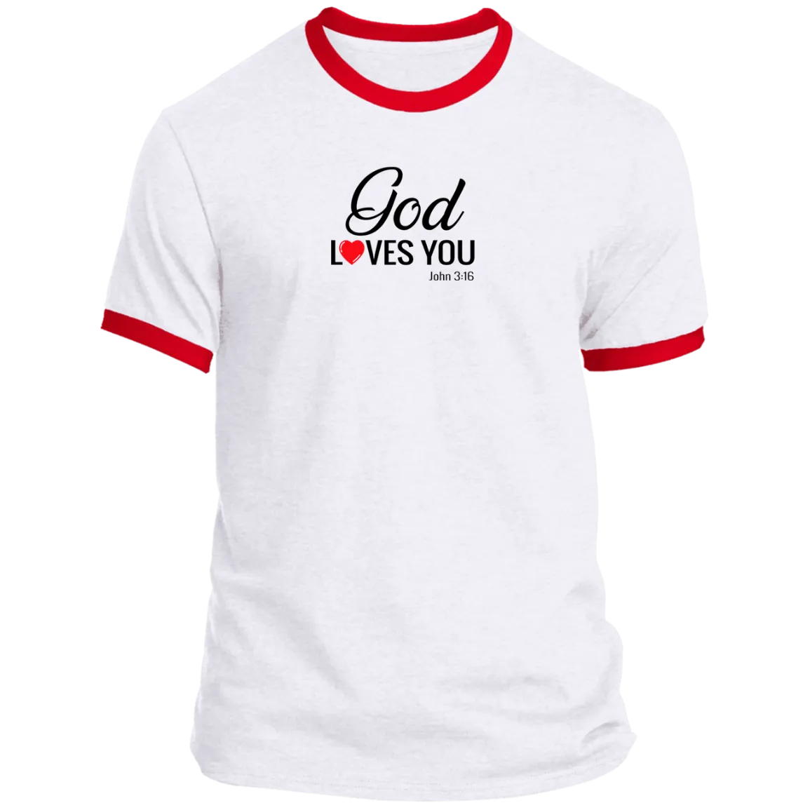God Loves You Men’s Ringer Tee