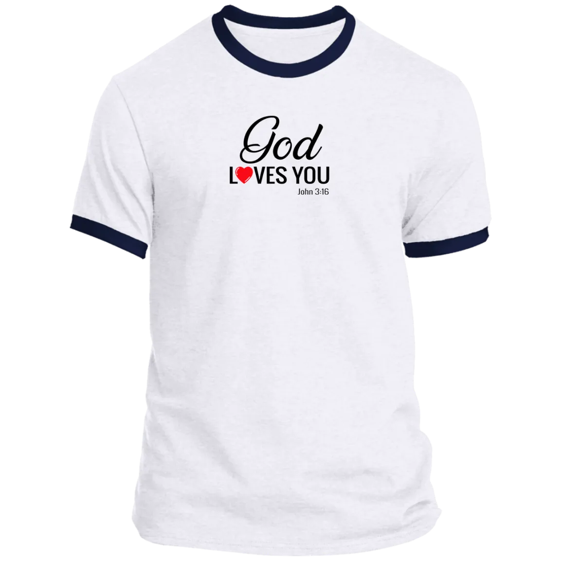 God Loves You Men’s Ringer Tee