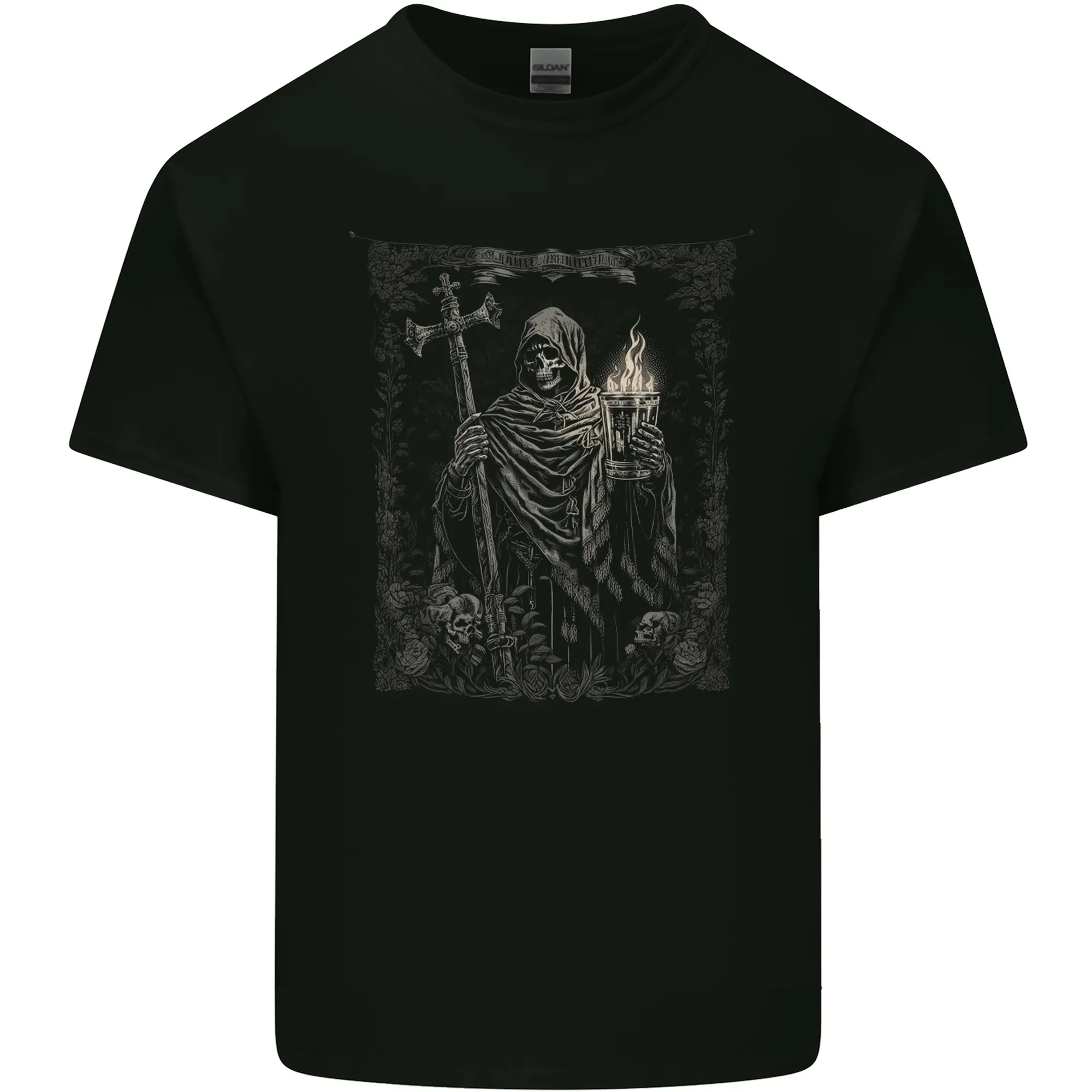Gothic Grim Reaper Goth Heavy Metal Skull 9 Mens Light Cotton T-Shirt