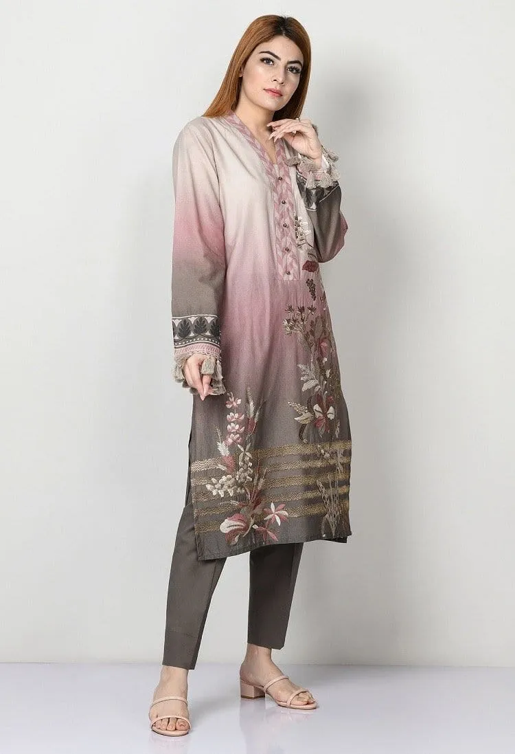 Grace S11- Embroidered 3pc lawn dress with printed chiffon dupatta.