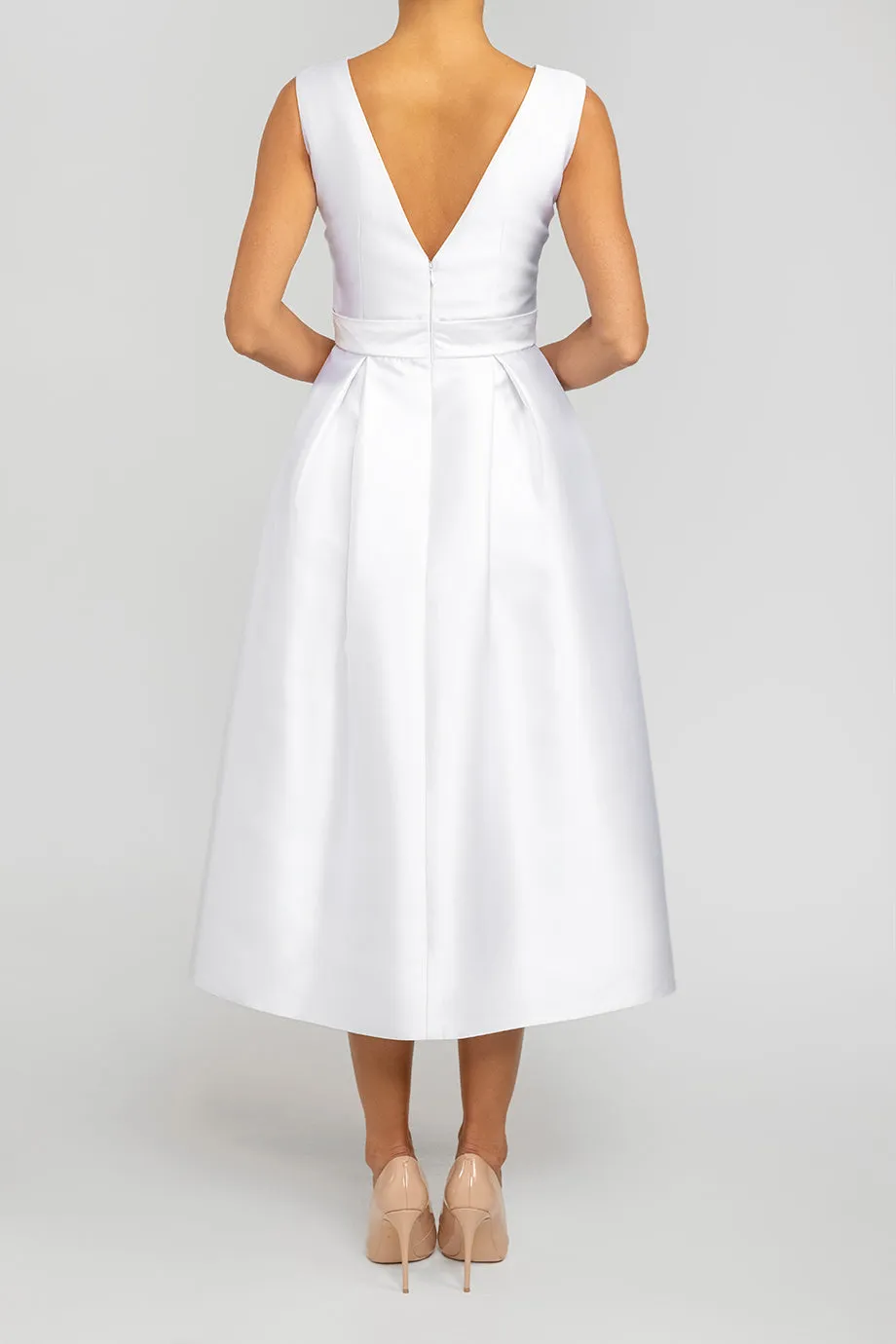 Gracie Silk and Wool Full Midi Dress