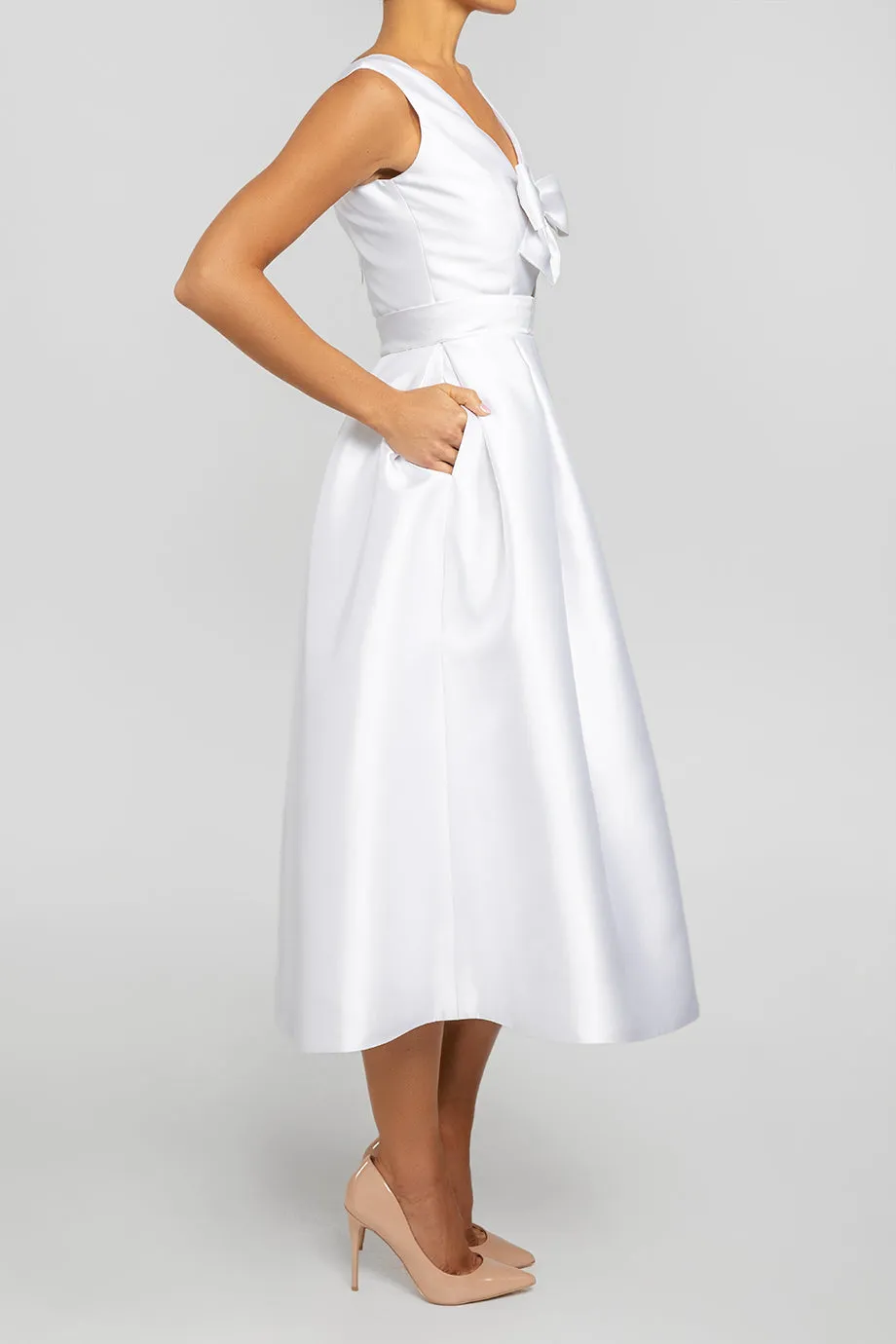 Gracie Silk and Wool Full Midi Dress