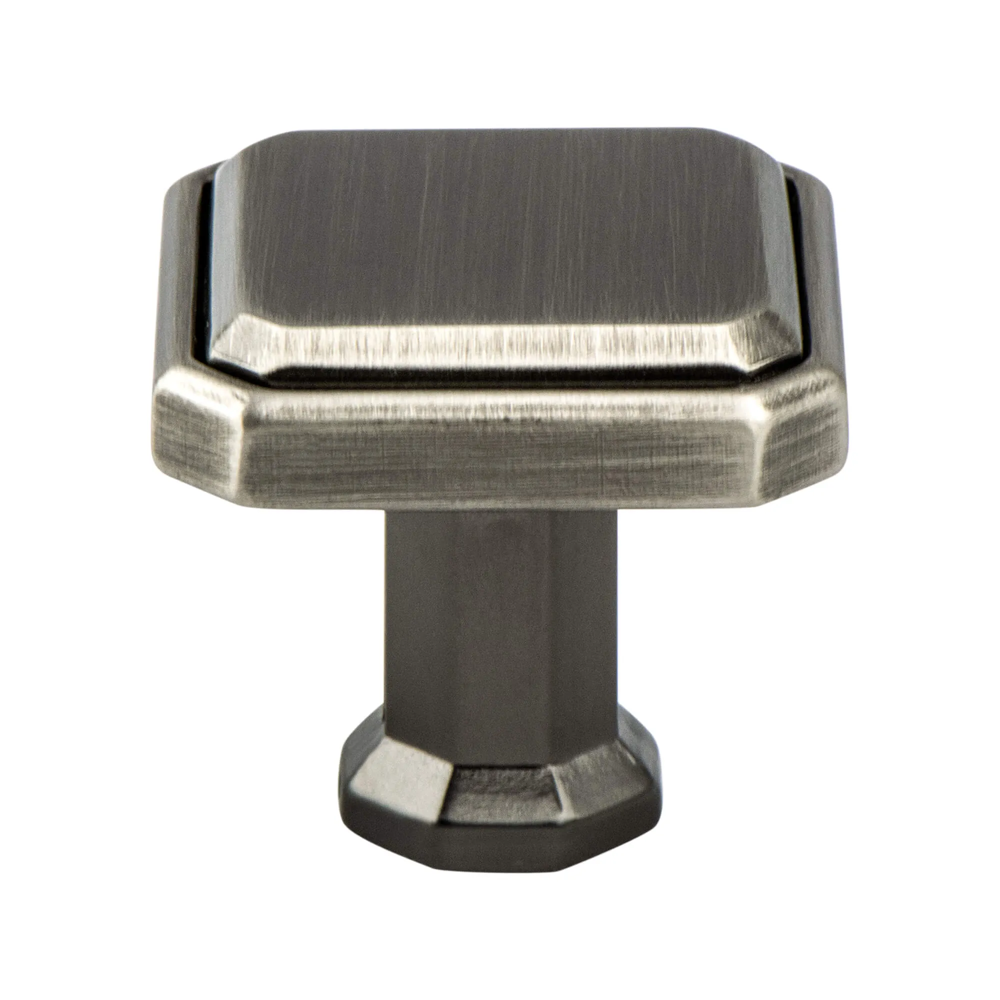 Harmony Vintage Nickel Knob - This knob has a tooth on the bottom.
