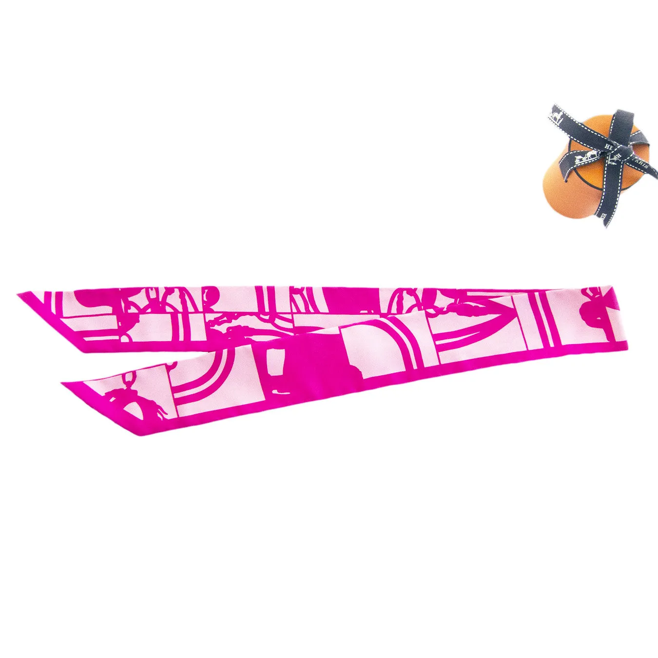 Hermes Brides de Gala En Desordre Silk Twilly Twillies Scarf Amazing