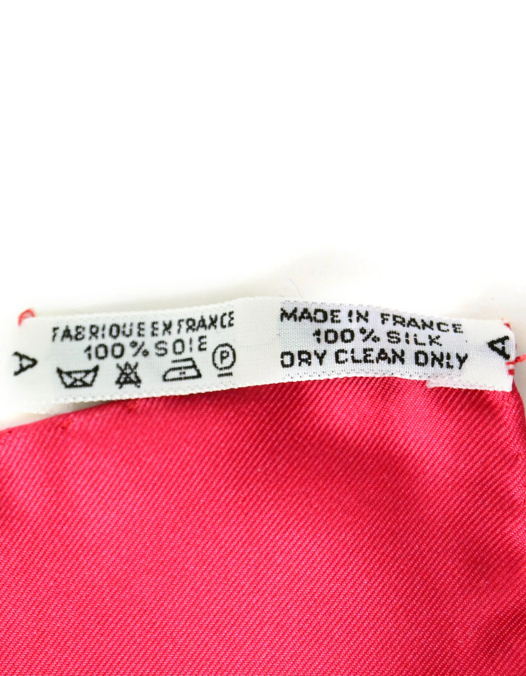 Hermes Red/White Brides de Gala 90cm Silk Scarf