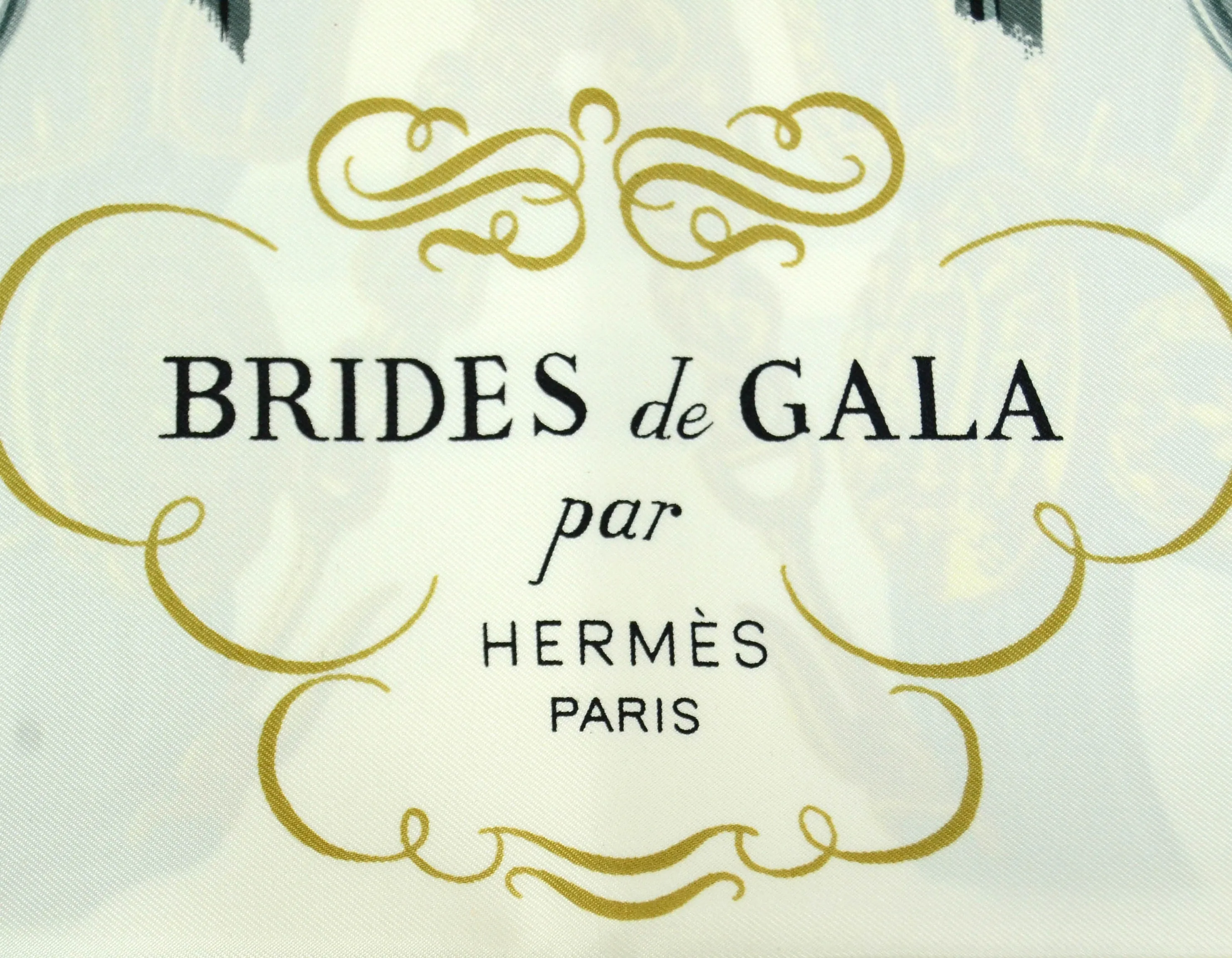 Hermes Red/White Brides de Gala 90cm Silk Scarf