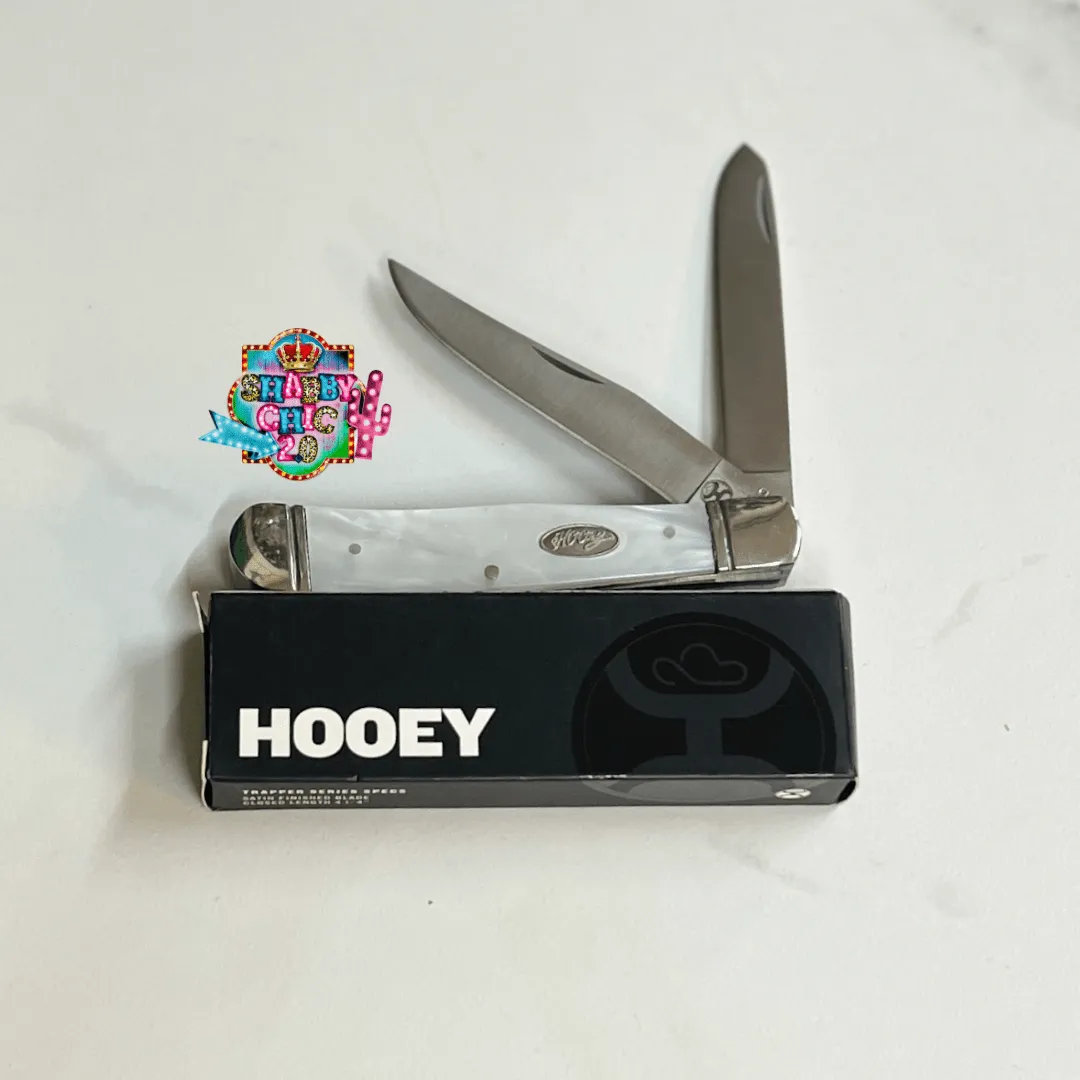 HOOEY  "MOTHER OF PEARL TRAPPER" KNIFE, LARGE