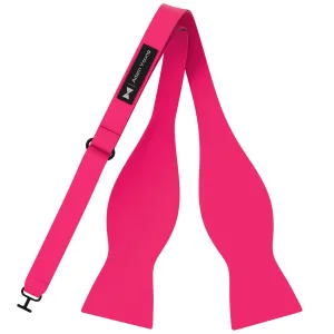 Hot Pink Self Tie Bow Tie for Men by Adam Young