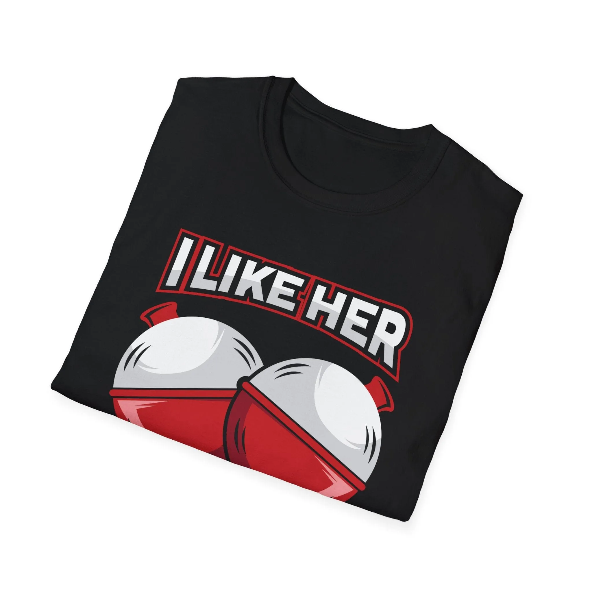 I Like Her Bobbers | Deluxe Black Tee