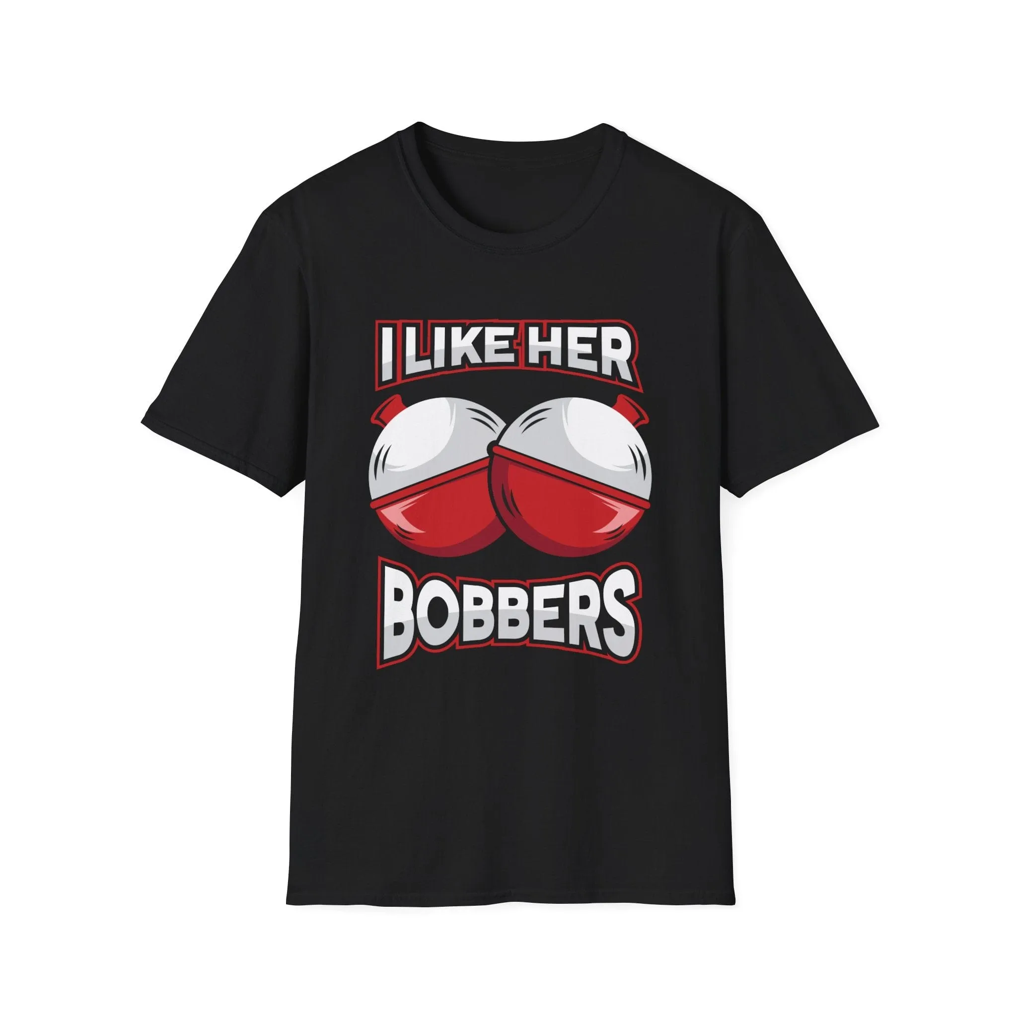 I Like Her Bobbers | Deluxe Black Tee