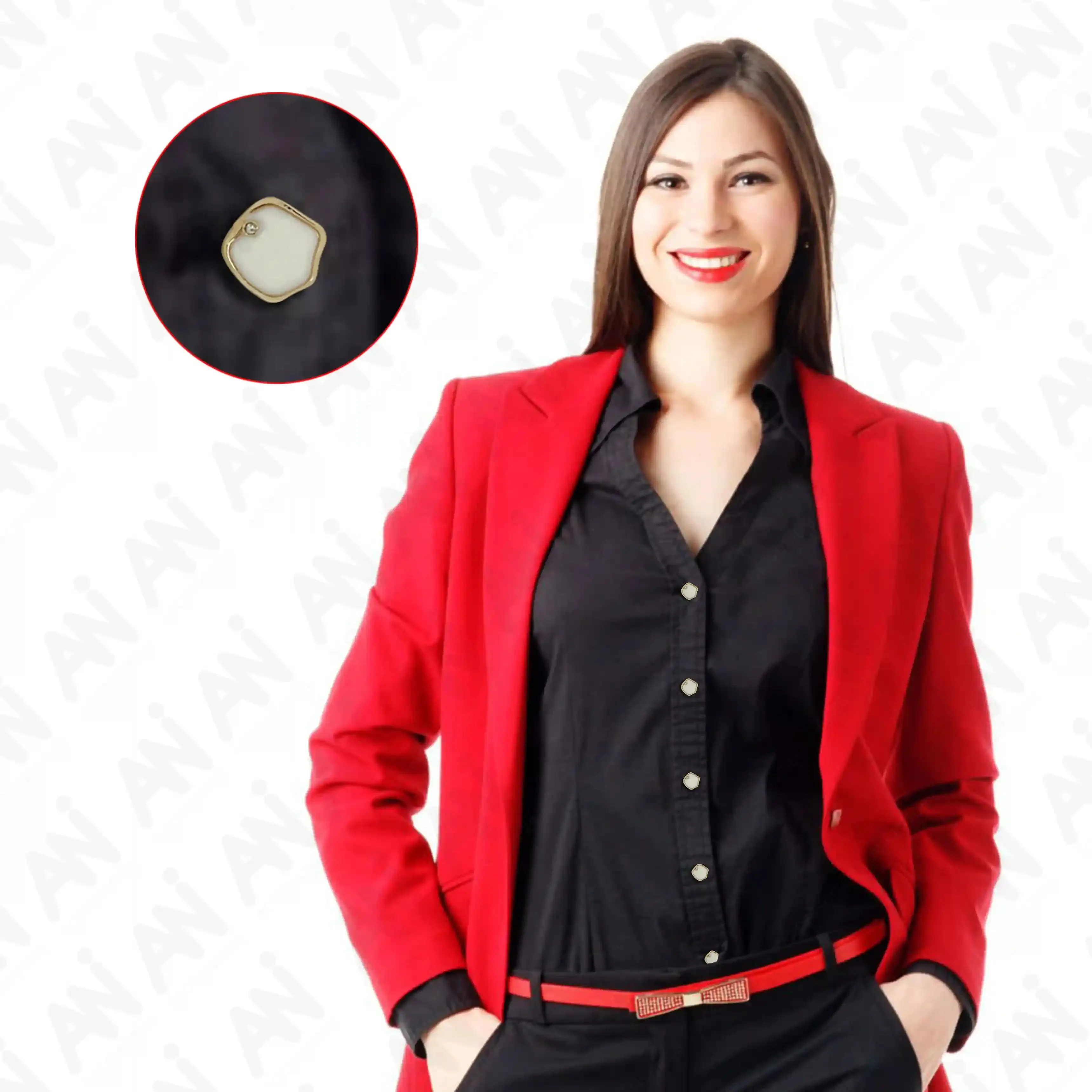 Inlaid Gem 10mm Shirt Buttons
