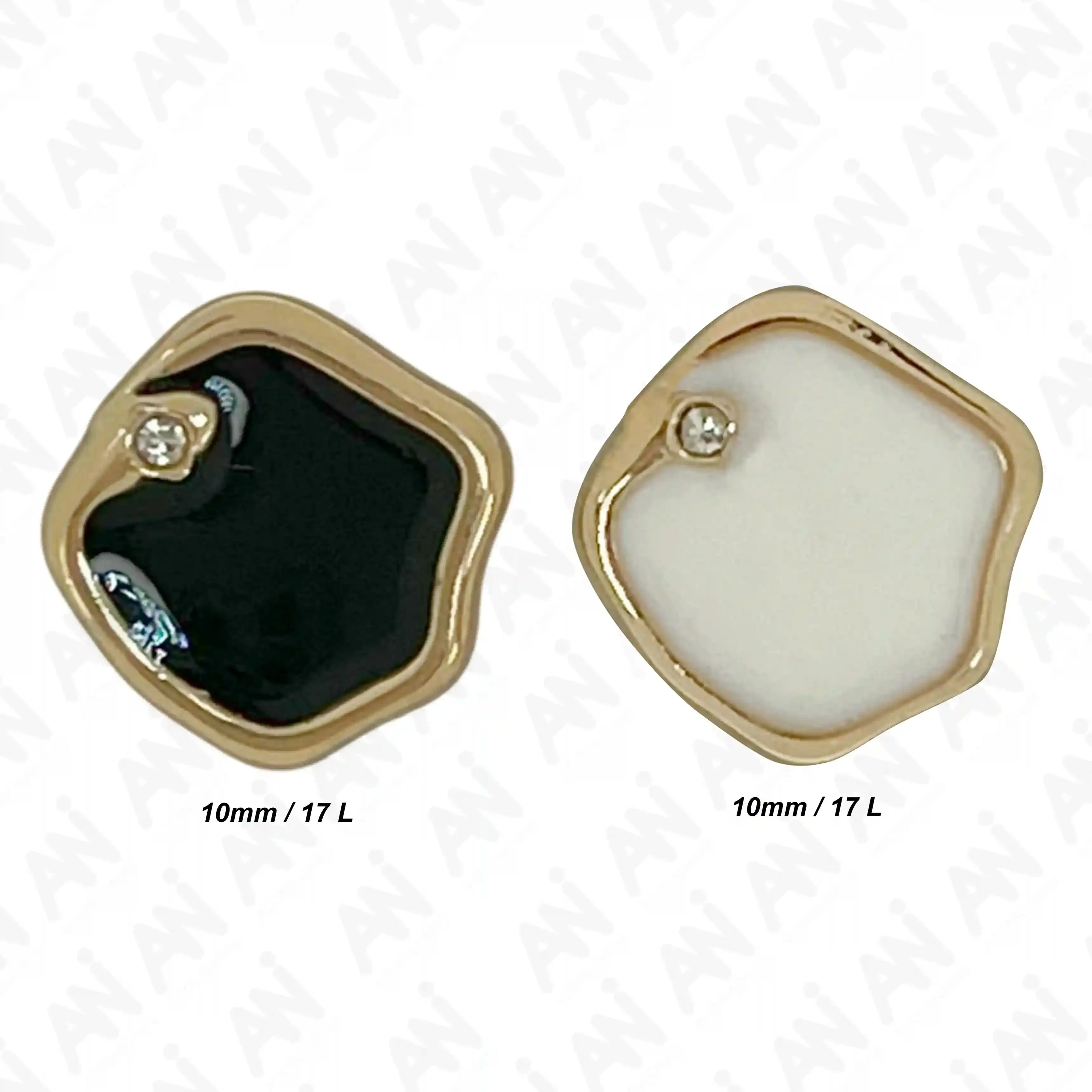 Inlaid Gem 10mm Shirt Buttons