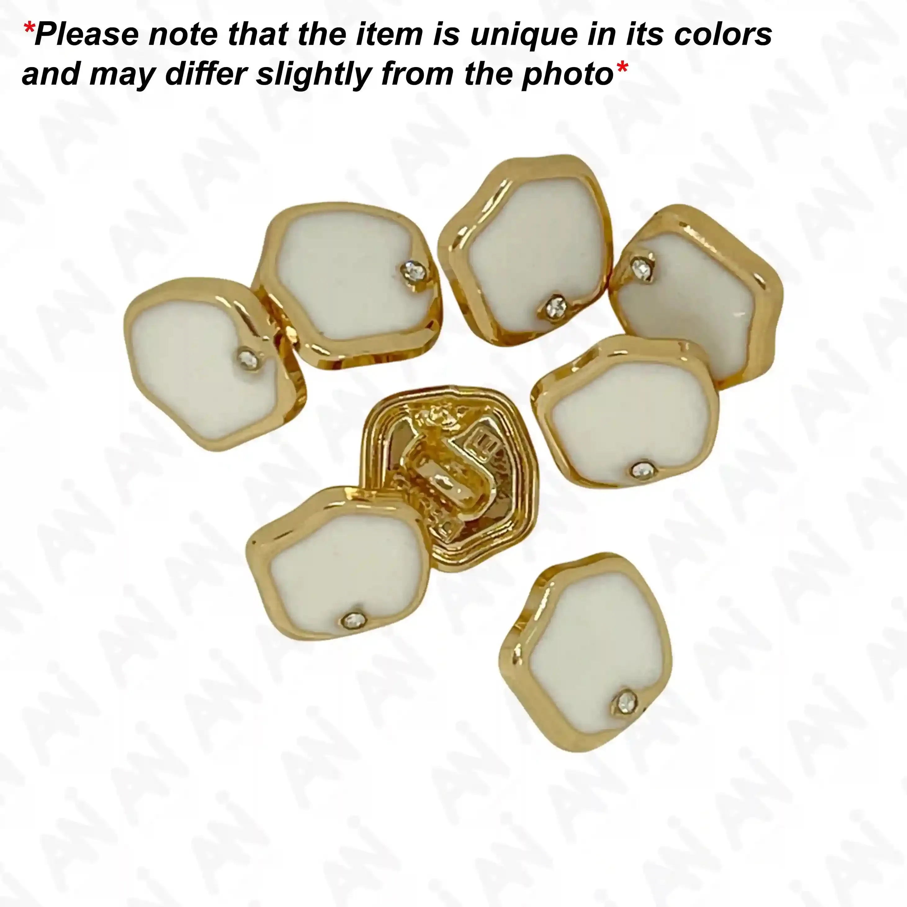 Inlaid Gem 10mm Shirt Buttons