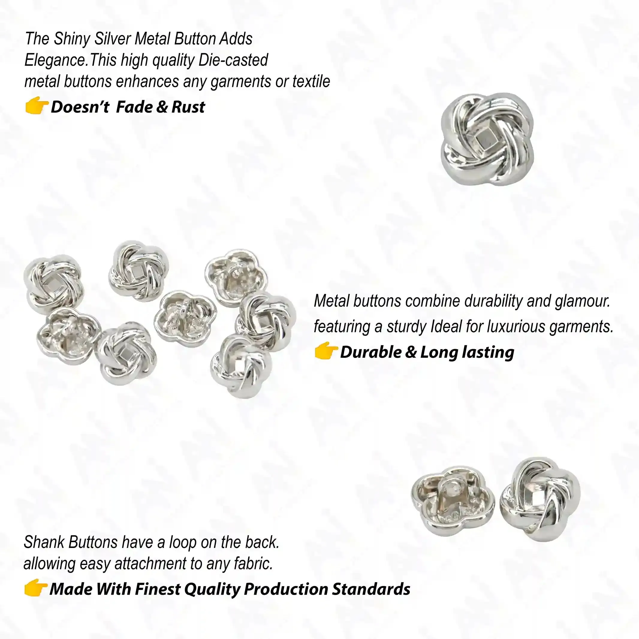 Interlocking Loop Shirt 10mm Buttons