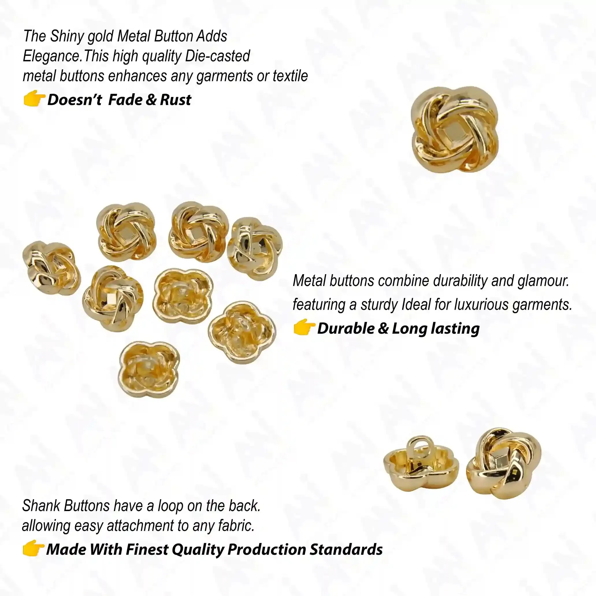 Interlocking Loop Shirt 10mm Buttons