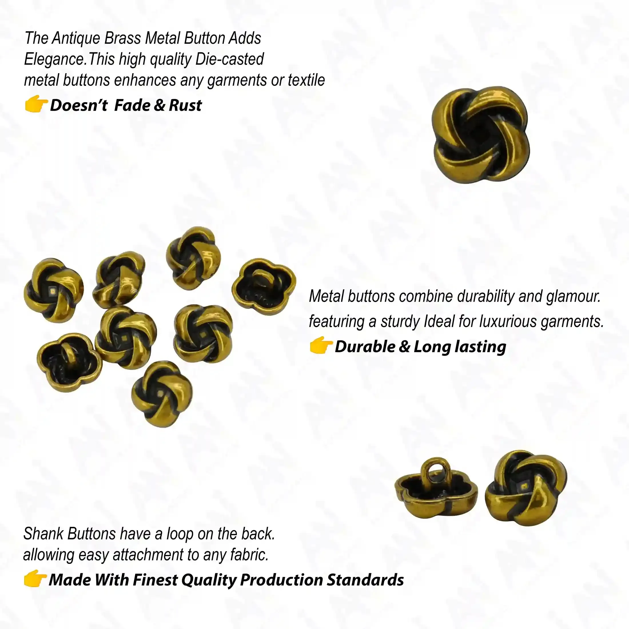 Interlocking Loop Shirt 10mm Buttons