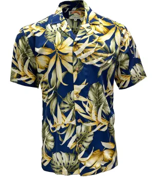 Island Rainforest Navy Hawaiian Shirt