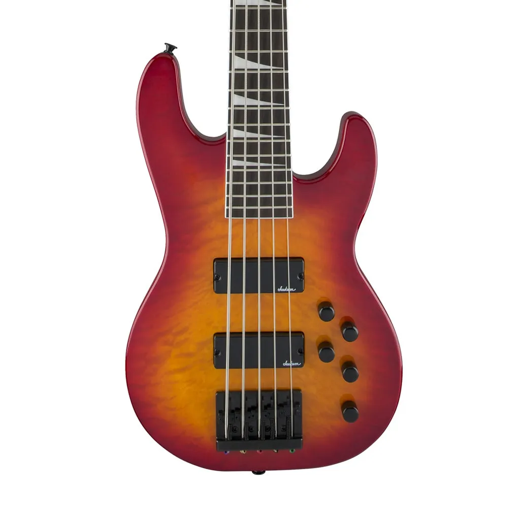 Jackson JS Series Concert Bass JS3VQ Guitar, Amaranth FB, Cherry Burst