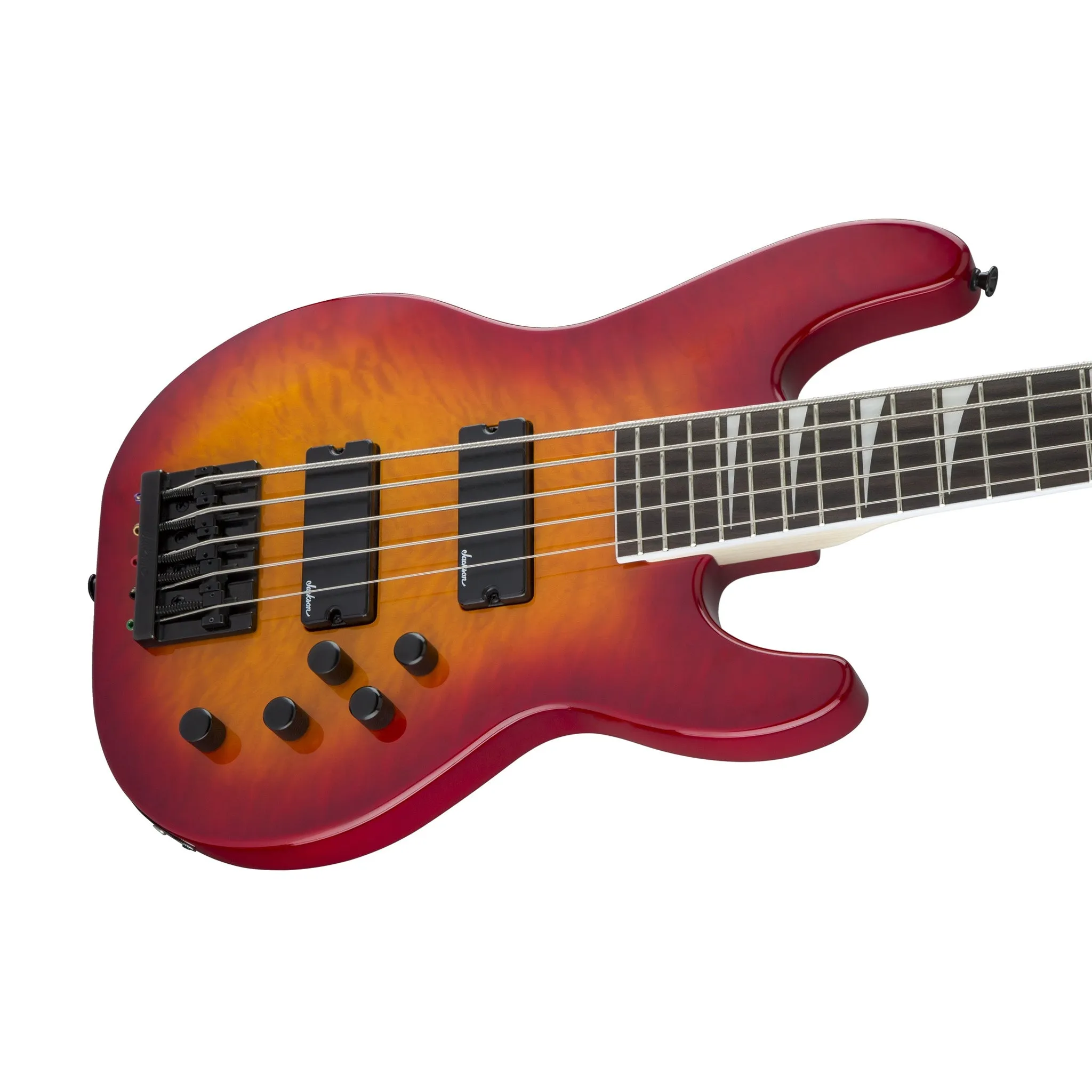 Jackson JS Series Concert Bass JS3VQ Guitar, Amaranth FB, Cherry Burst