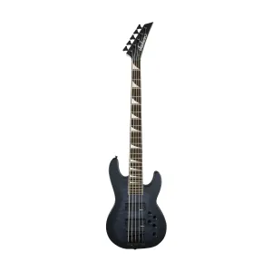 Jackson JS Series Concert Bass JS3VQ Guitar, Amaranth FB, Transparent Black