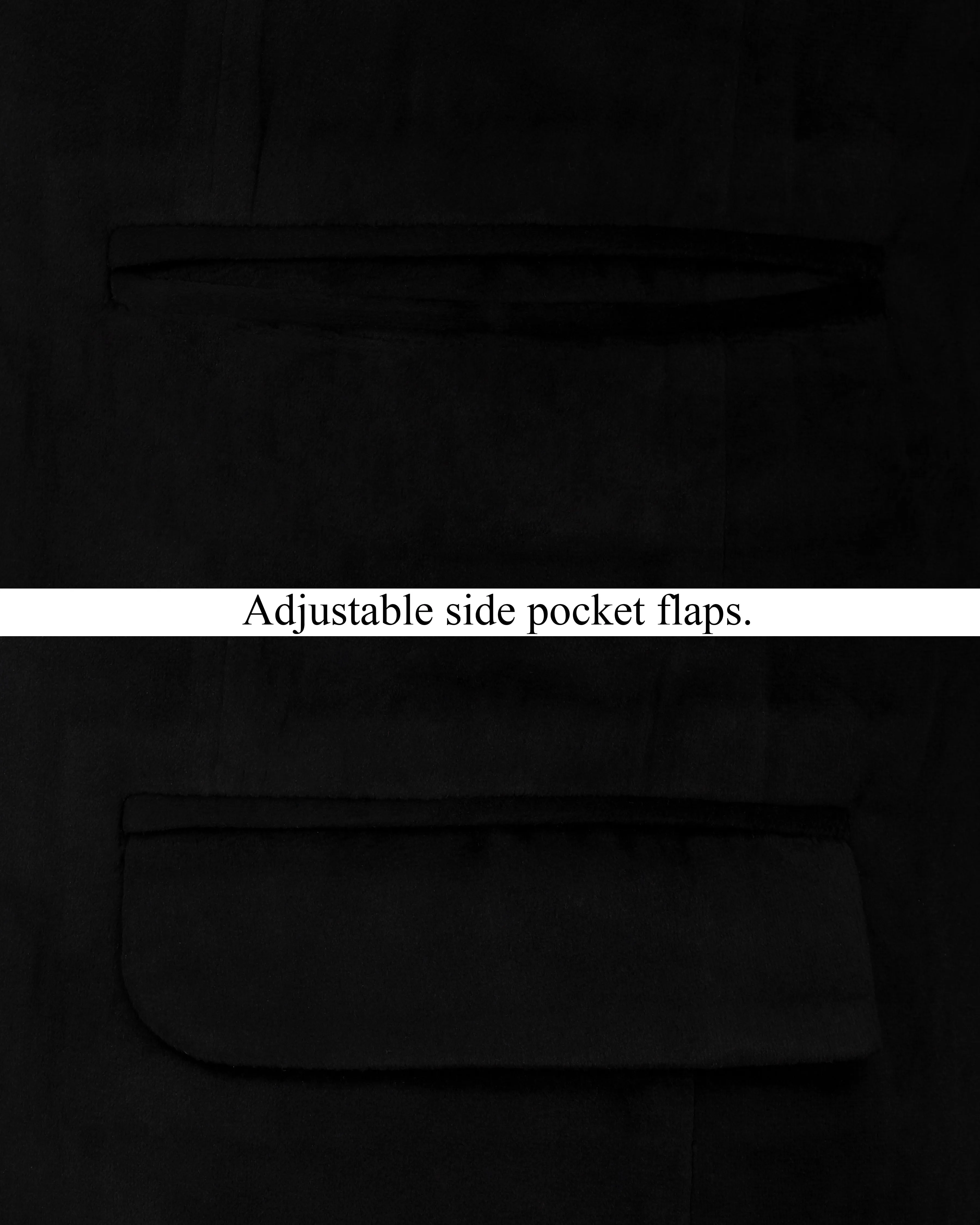Jade Black Velvet Tuxedo Designer Blazer