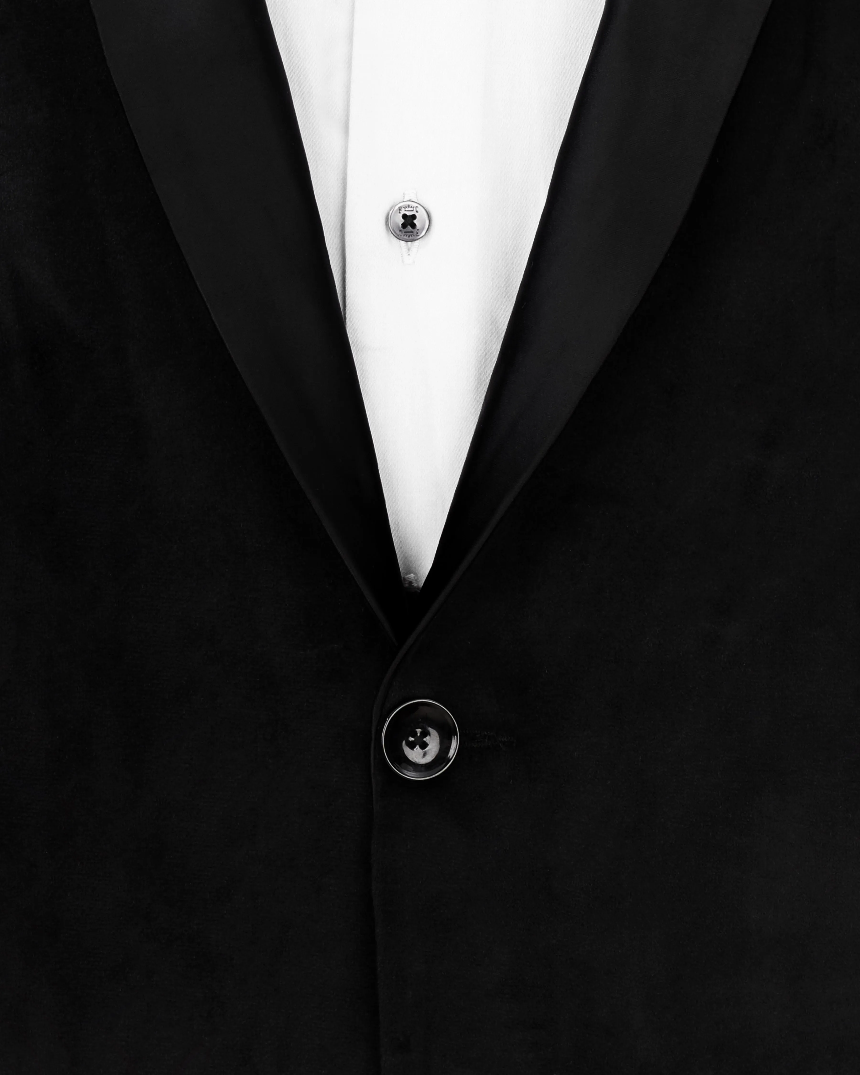 Jade Black Velvet Tuxedo Designer Blazer