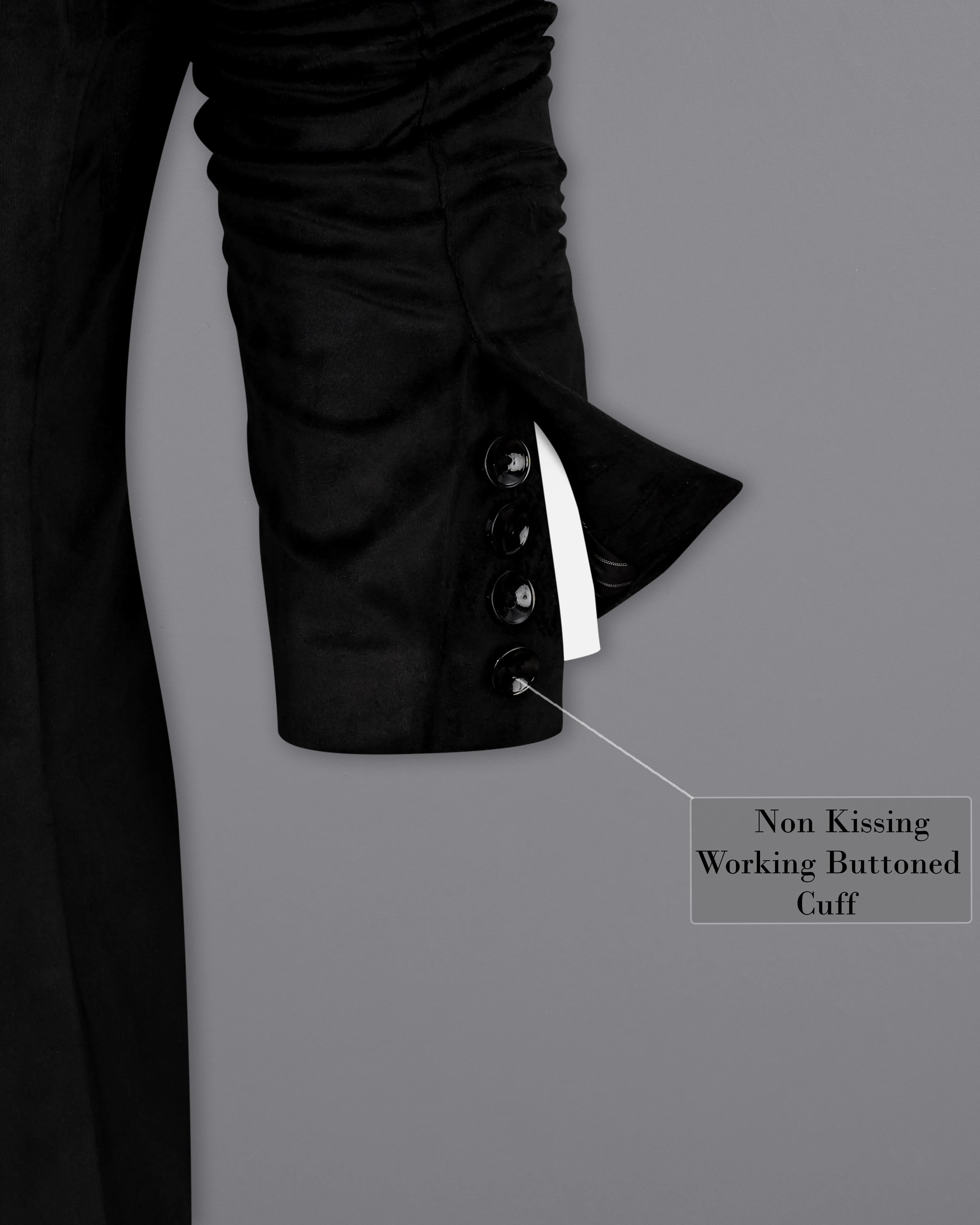 Jade Black Velvet Tuxedo Designer Blazer
