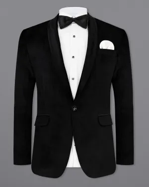 Jade Black Velvet Tuxedo Designer Blazer
