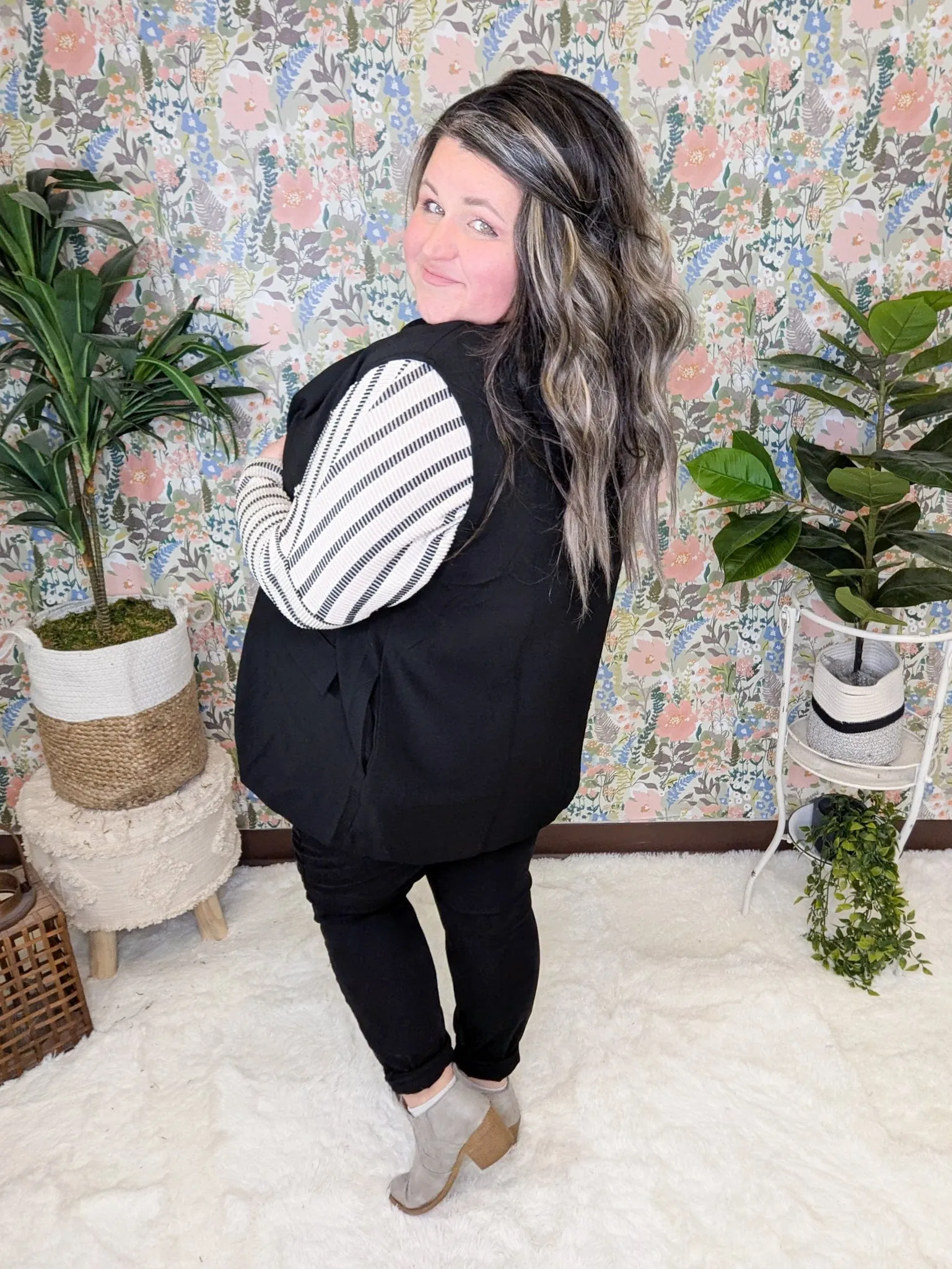Jenna Vest Blazer w/Pockets (2 COLORS)