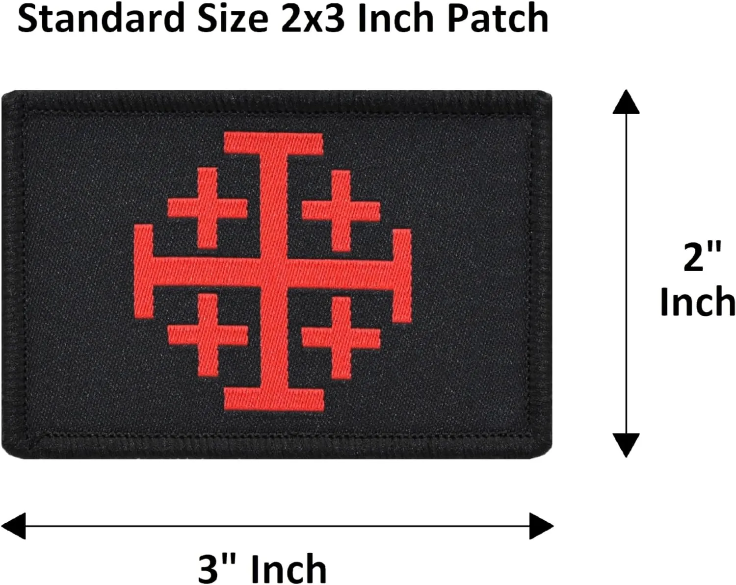 Jerusalem Cross Knights Templar Flags “Crusaders Cross” Military Tactical Patch Set (2-Pack)