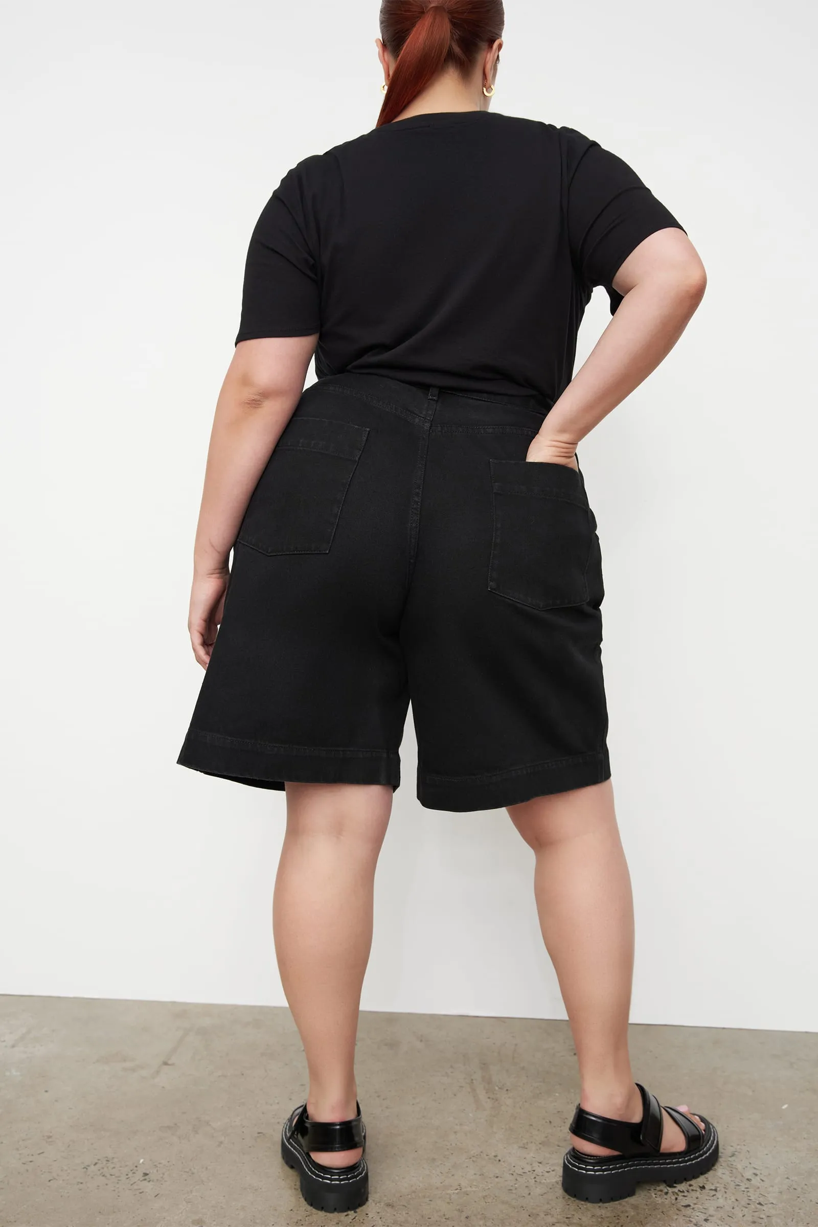 Journey Shorts | Kowtow  | Black Denim