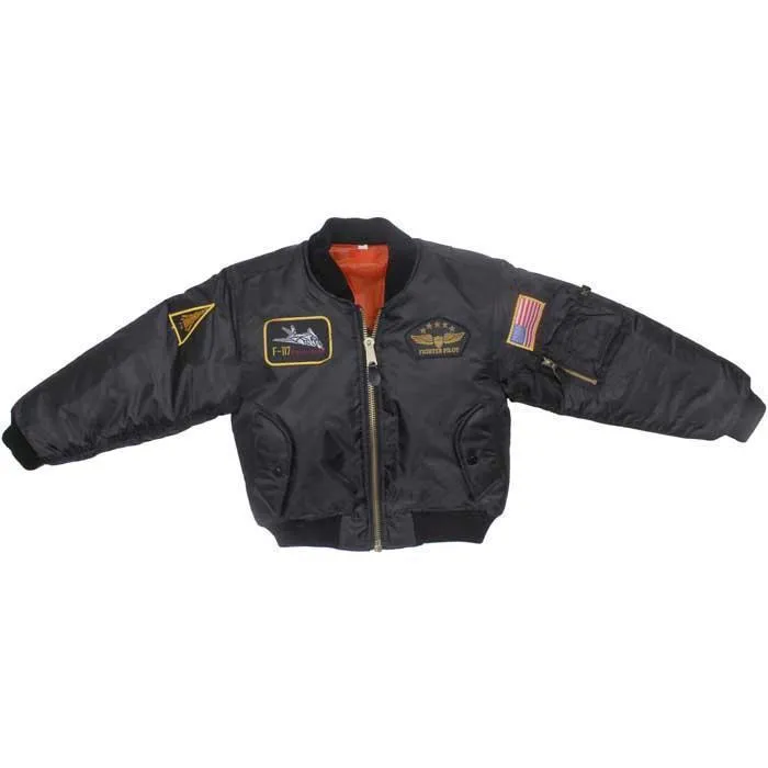Kids Flight Jacket With Patches