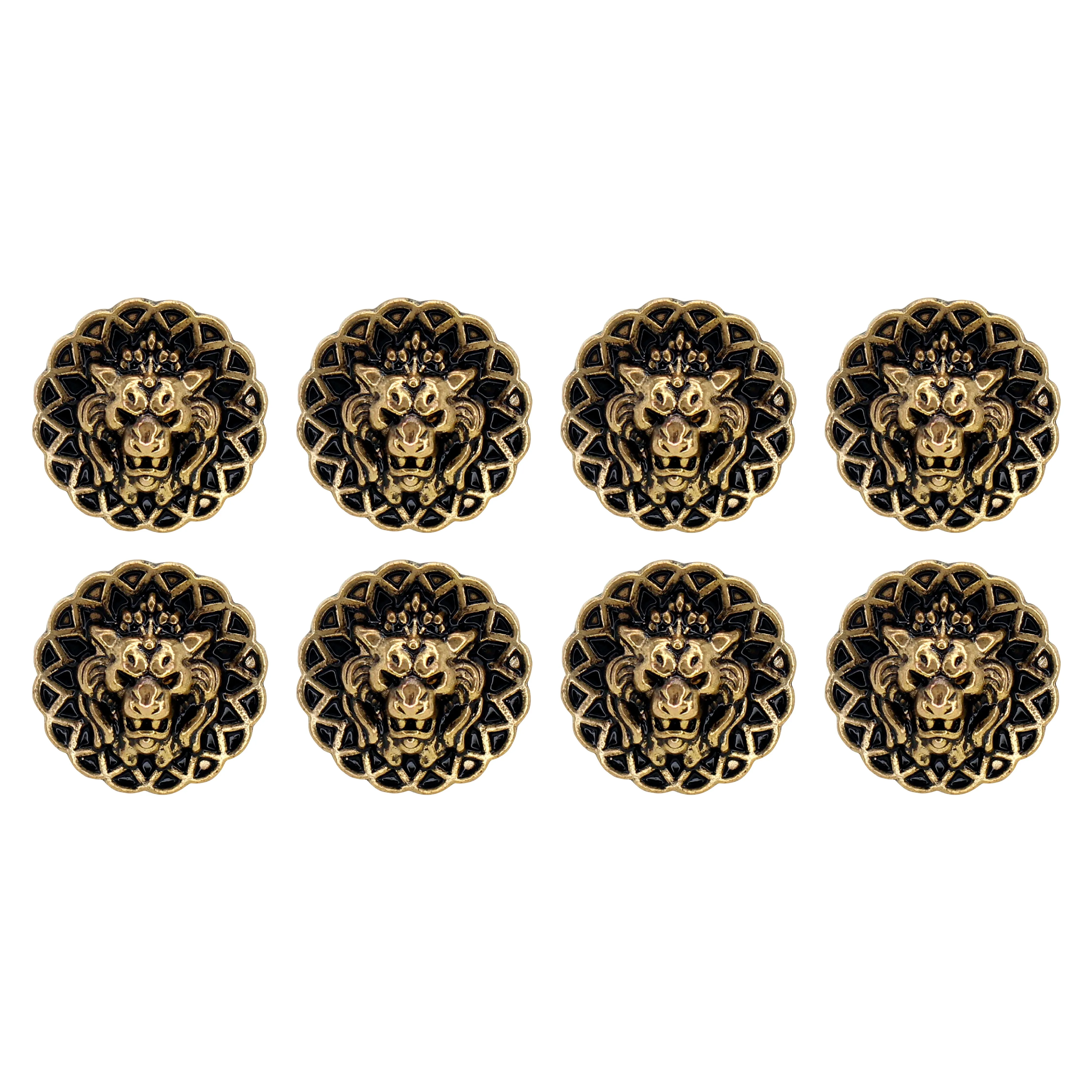 Lion Head Buttons for Clothing and Accessories