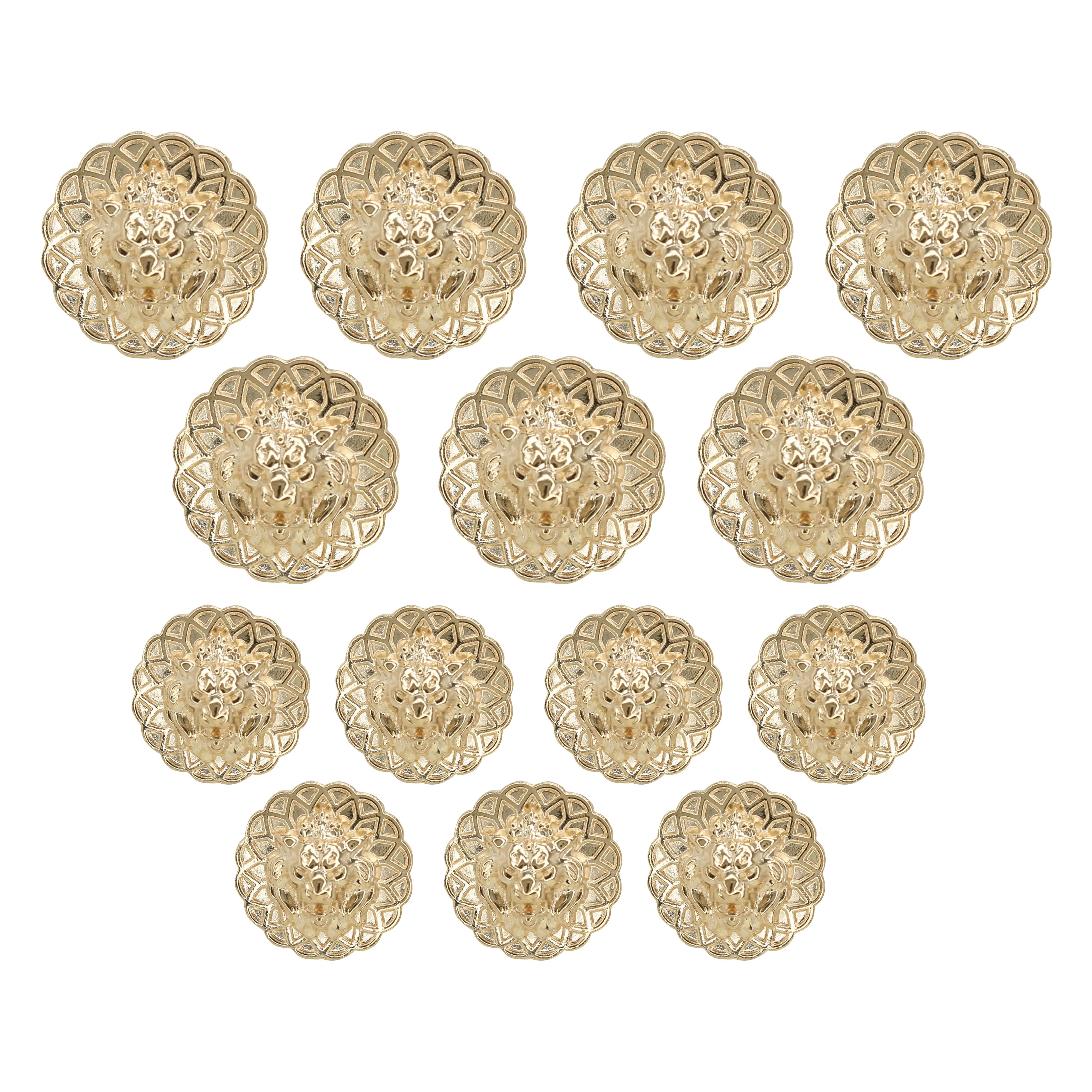 Lion Head Buttons for Clothing and Accessories