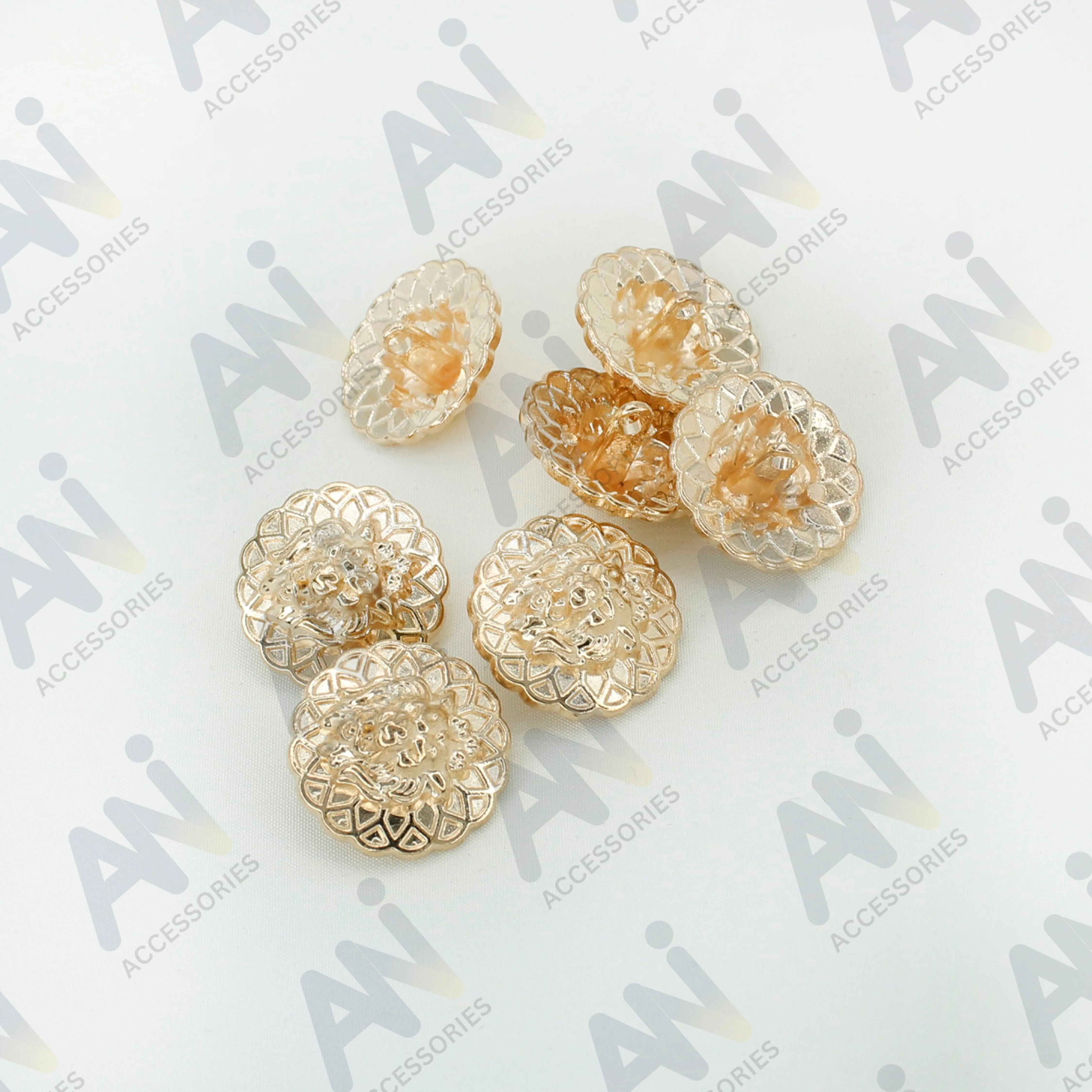 Lion Head Buttons for Clothing and Accessories