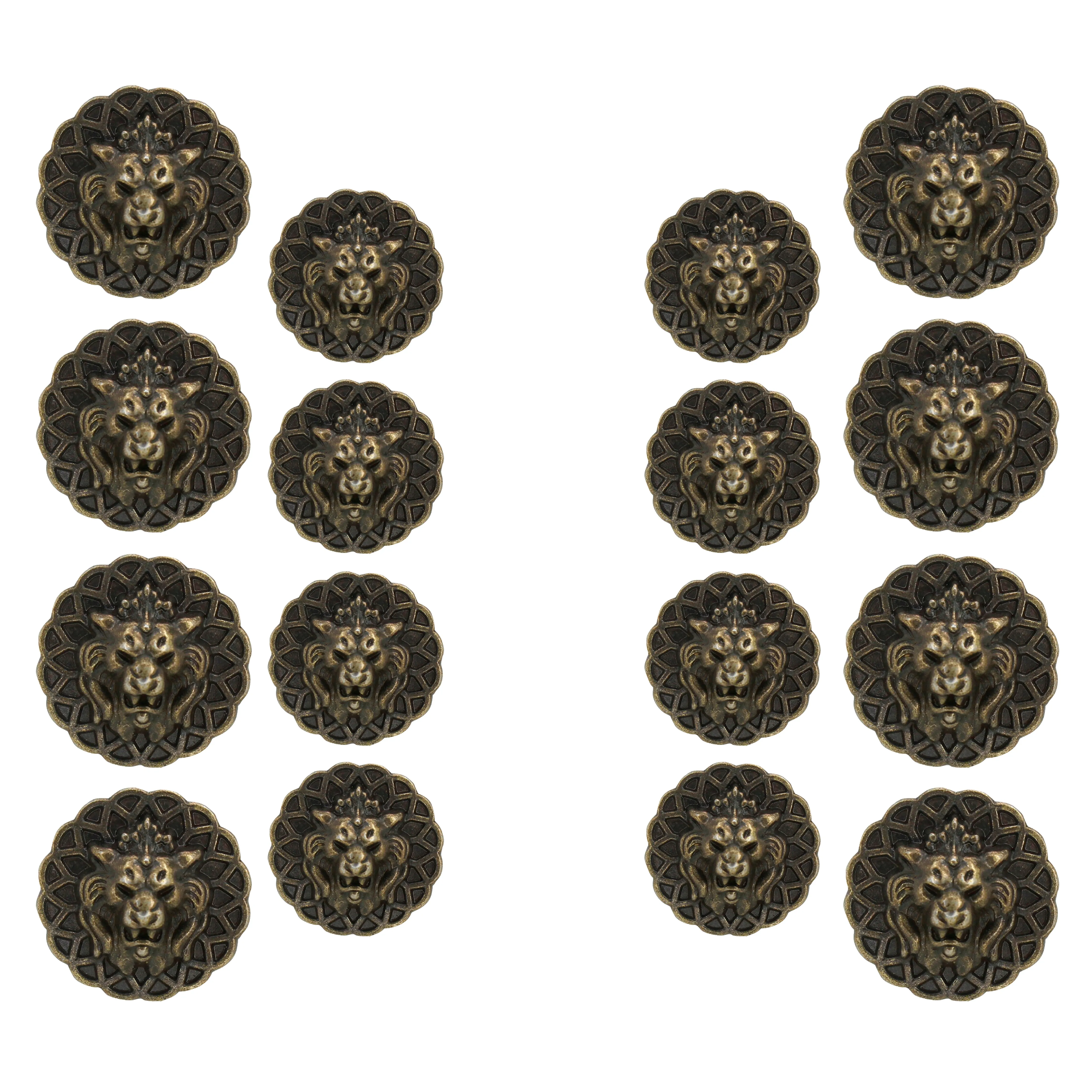 Lion Head Buttons for Clothing and Accessories