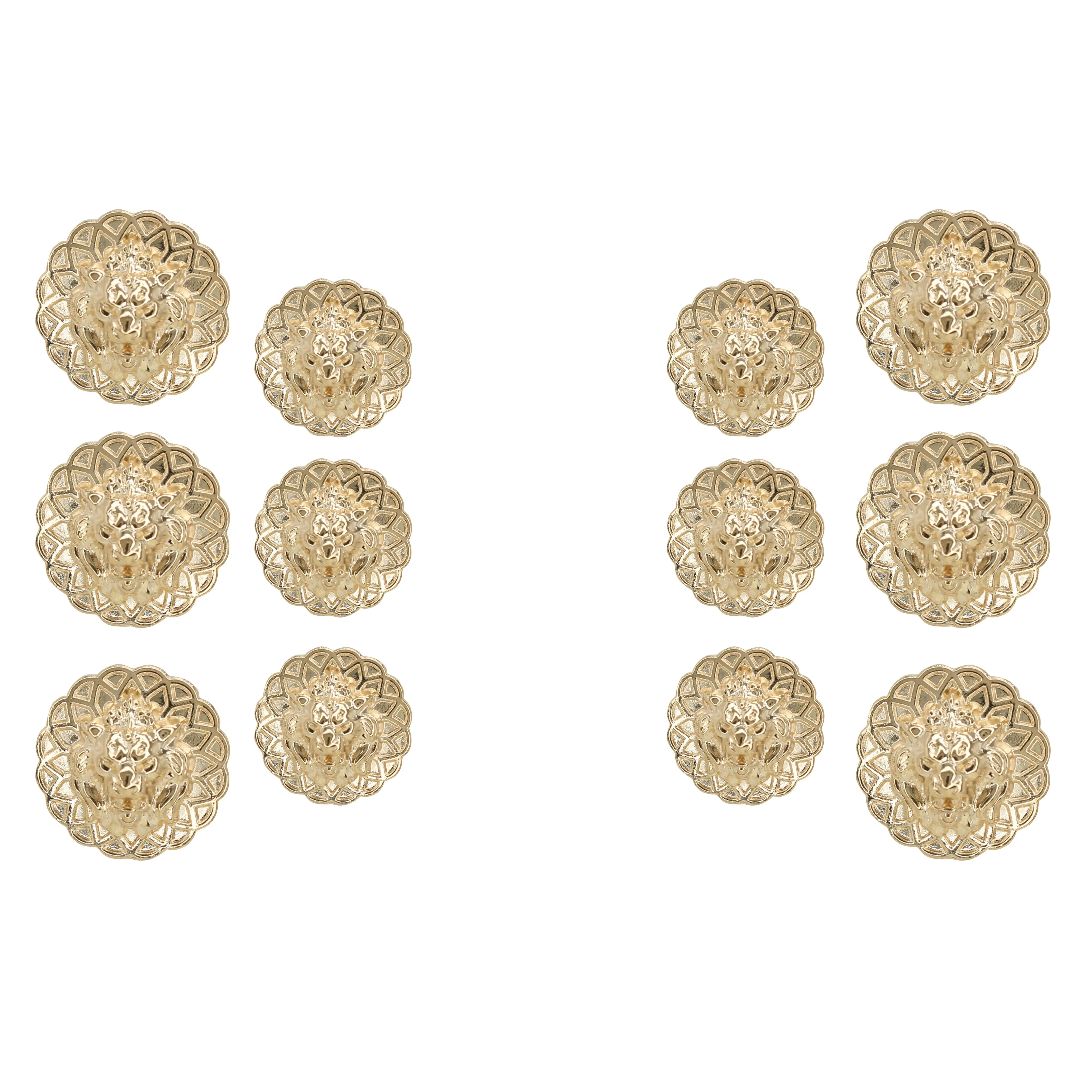 Lion Head Buttons for Clothing and Accessories