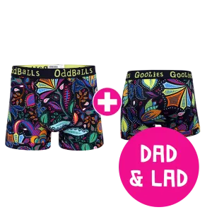 Magic Garden Dad & Lad Bundle - Mens Boxer Shorts & Kids Boxer Shorts Bundle
