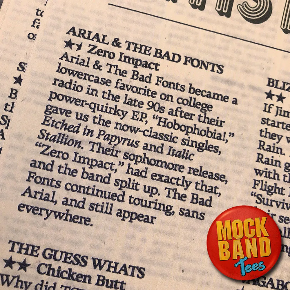 MB #05 - ARIAL & THE BAD FONTS