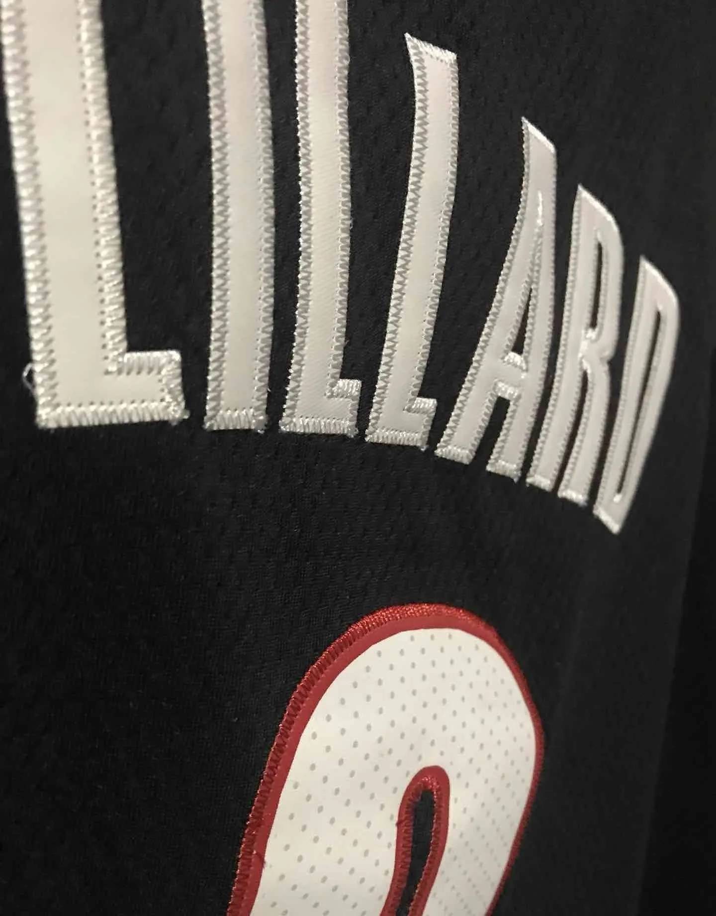 Men 0 Damian Lillard Jersey Black Portland Trail Blazers Fanatics