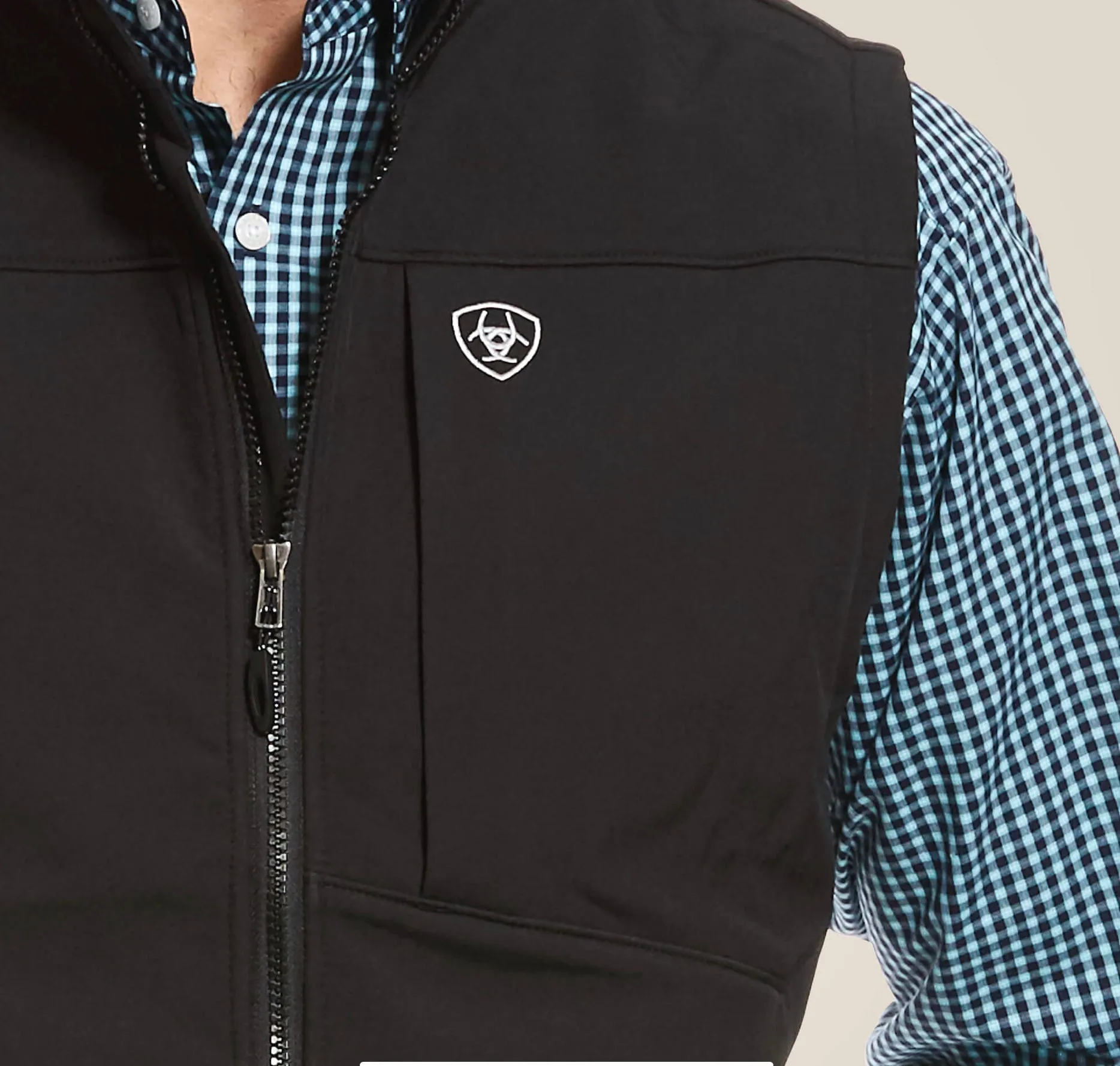 Men’s Ariat Black Logo 2.0 SoftShell Vest