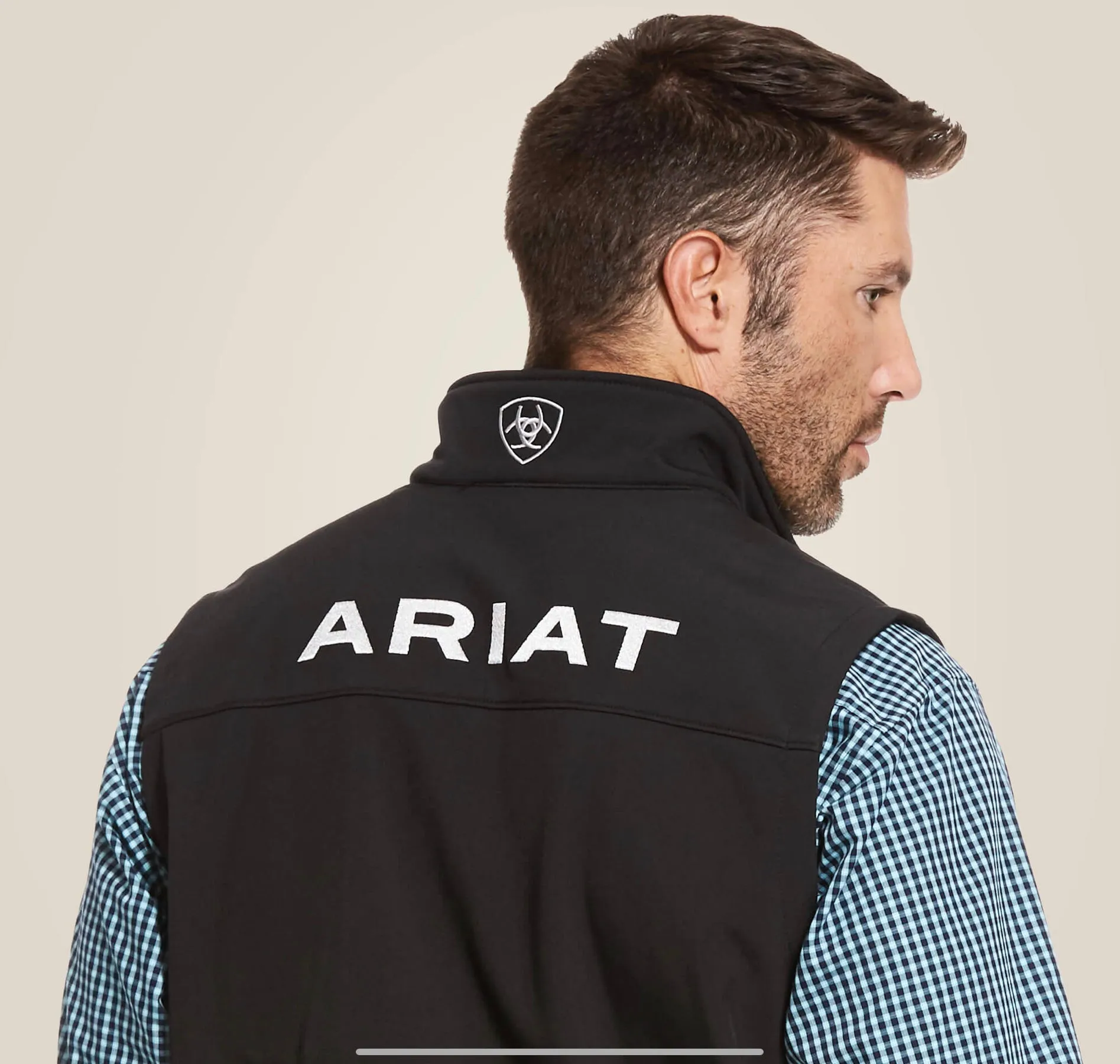 Men’s Ariat Black Logo 2.0 SoftShell Vest