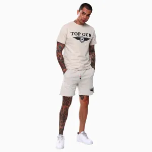 Men's Embroidered Logo T Shirt And Shorts Outfit